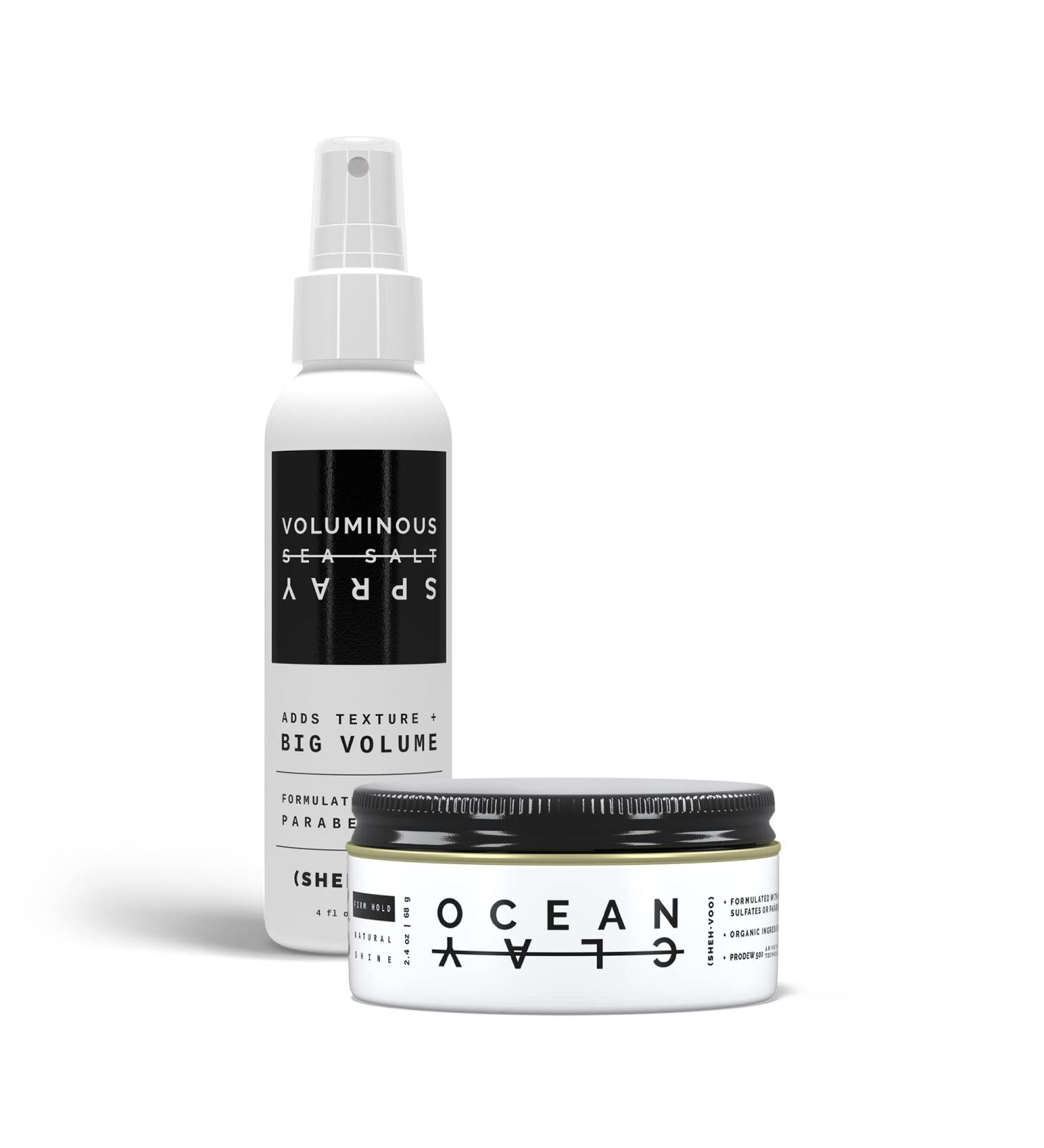 (SHEH VOO) DUO STYLER KIT - (1) Ocean Clay (1) Ocean Sea Salt Spray - Buy Online on SooperMarket.com