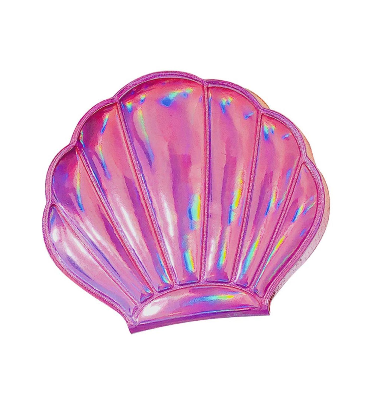 Luxshiny Rosy Seashell Foldable Hand Held Makeup Mirror - Double Sided Compact Portable Mirror - Buy Online on SooperMarket.com