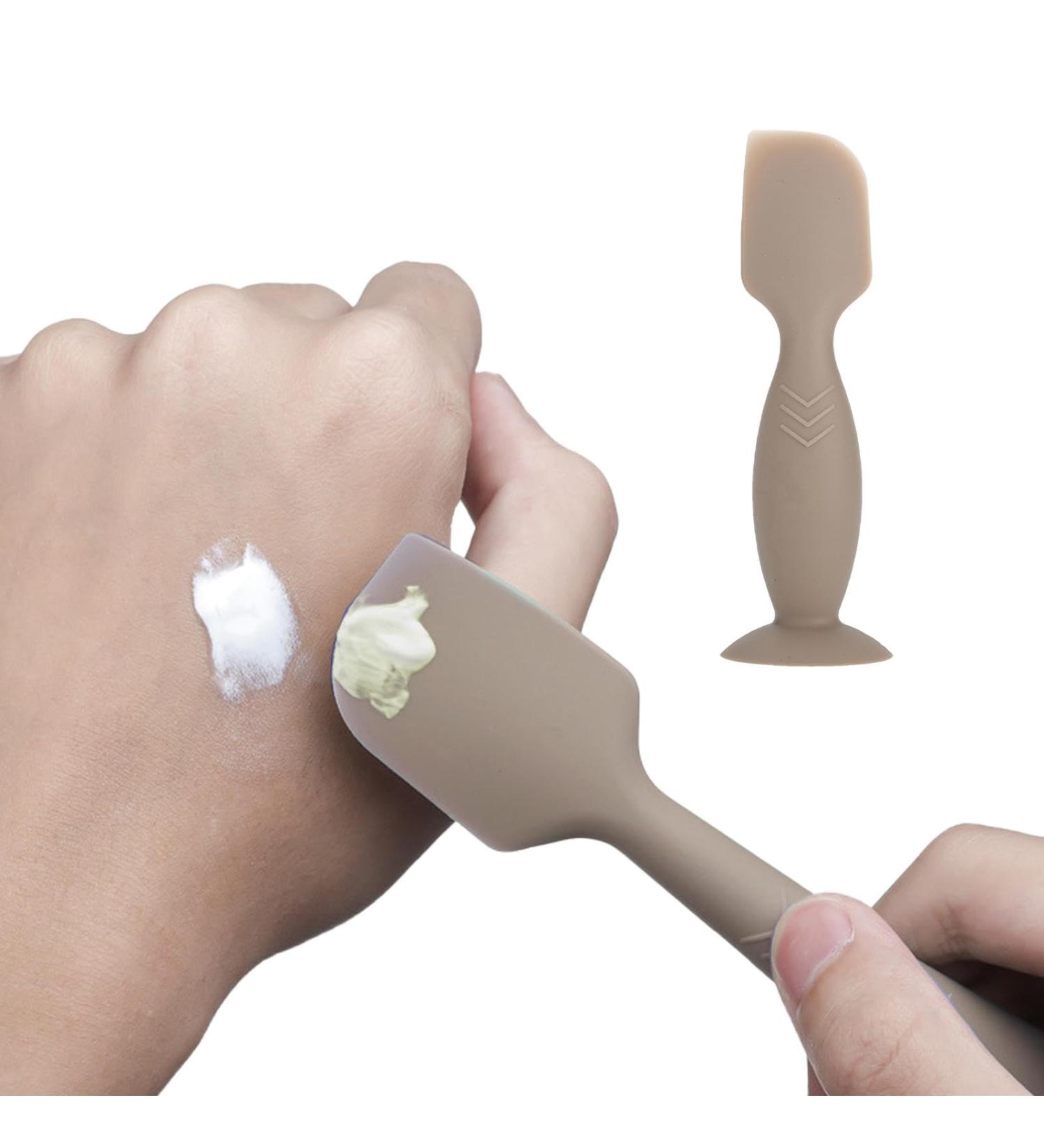 Aznever Baby Diaper Cream Applicator - Soft Silicone Spatula with Suction Cup Base | Safe & Smooth Diaper Cream Patch in Khaki for Easy Application - Buy Online on SooperMarket.com