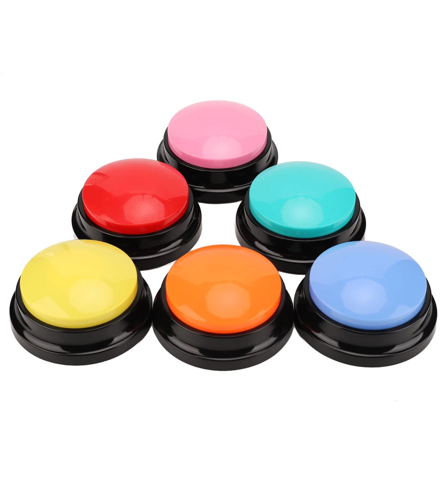 6 Color Recordable Buttons for Dogs Dog Buttons for Communication Dog Talking Button Set Pet Training Buttons 30 Second Record & Playback Teach Your Dog to Talk - 6 Color Packs - Buy Online on SooperMarket.com