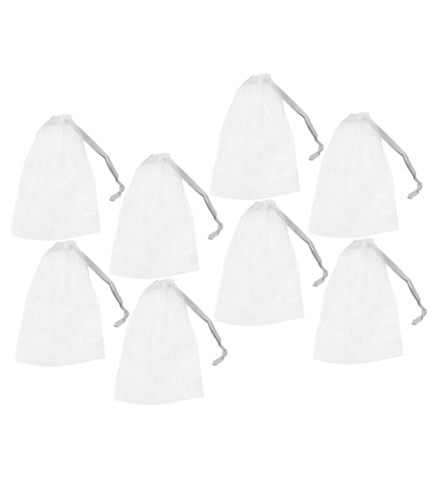 CANIGHT 8pcs Soap Mesh Bag Soap Foaming Bags Exfoliating Net Bag Facial Cleansing Net Dark Grey Fabric 14x10cm Dark Grey - Buy Online on SooperMarket.com