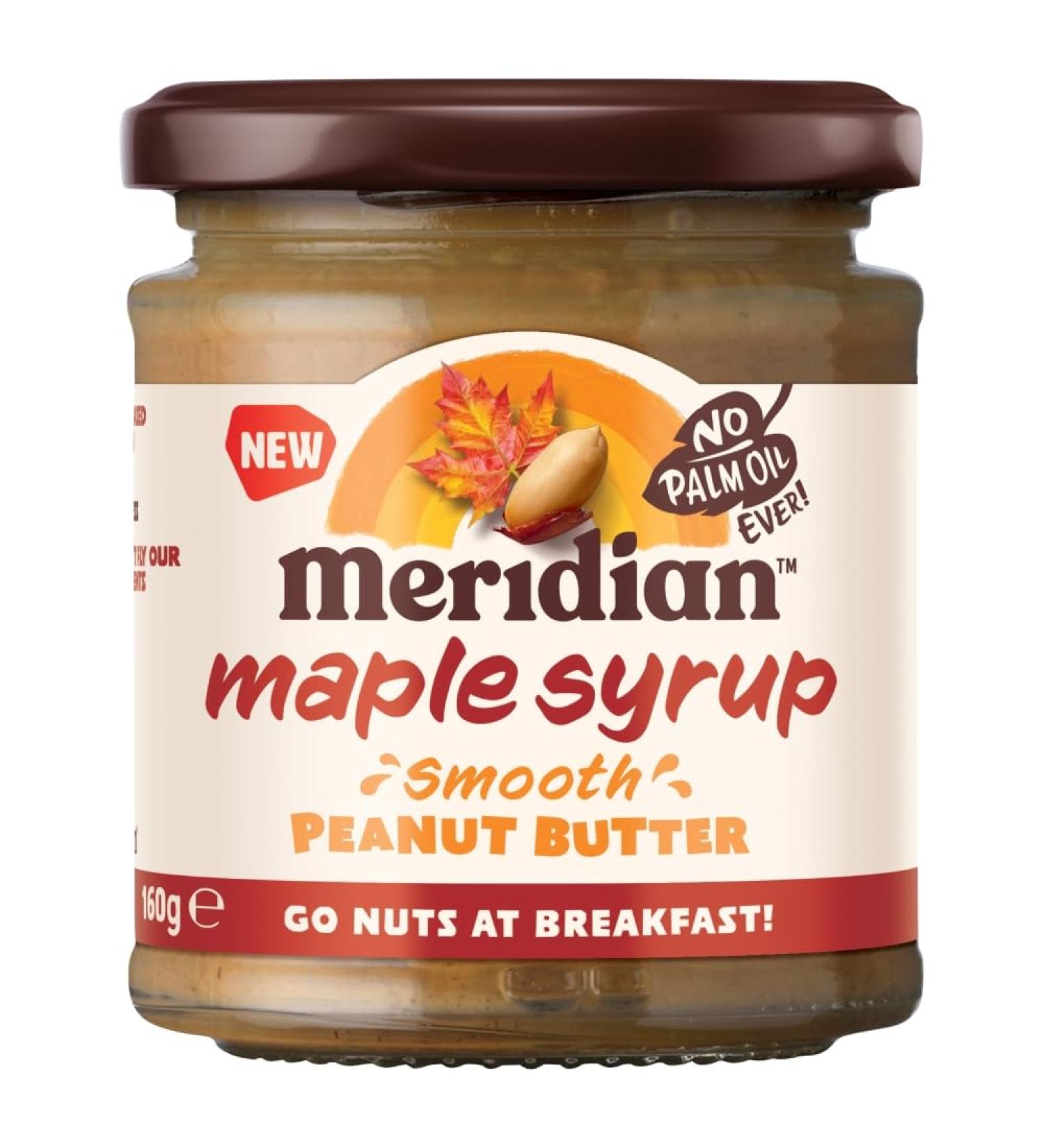 Meridian Breakfast Smooth Peanut Butter with Maple Syrup 160g