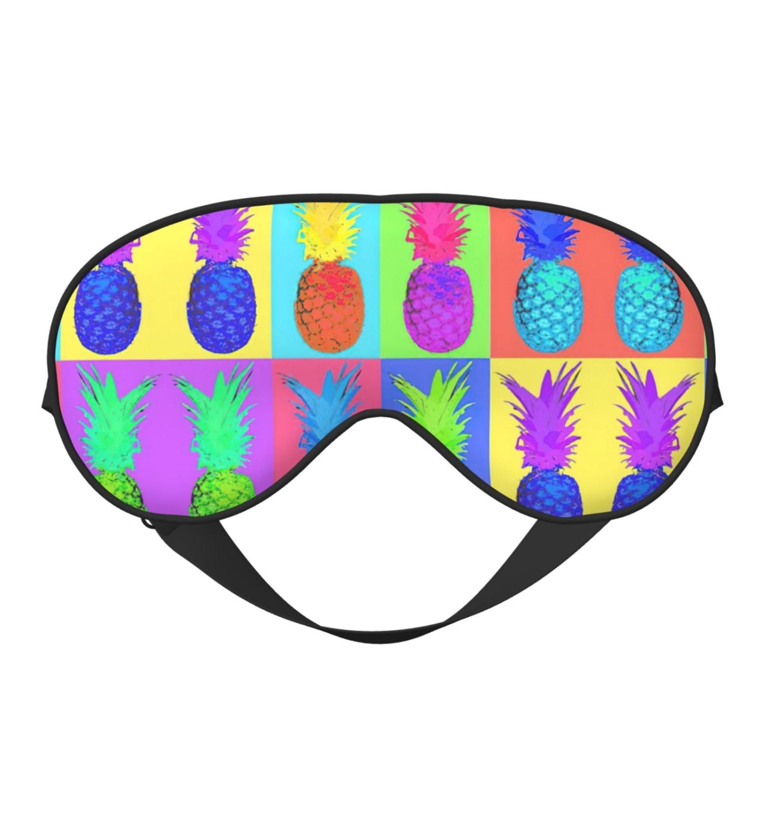Colorful Pineapple Soft Sleep Eye Mask | Breathable Eye Patch for Travel & Relaxation - Shop Now - Buy Online on SooperMarket.com