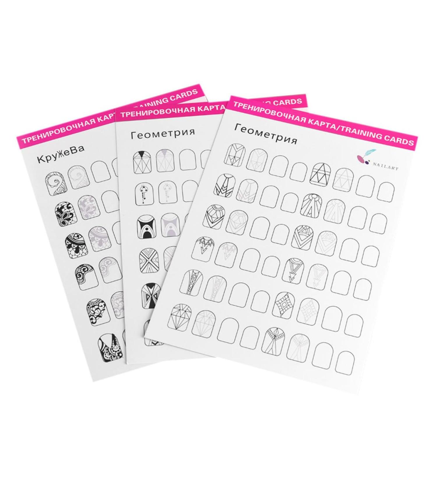 Nail Art Practice Book Beginner Manicure Training Drawing Cards Easy to Clean 12 Sheets Manicure Training Cards - Buy Online on SooperMarket.com