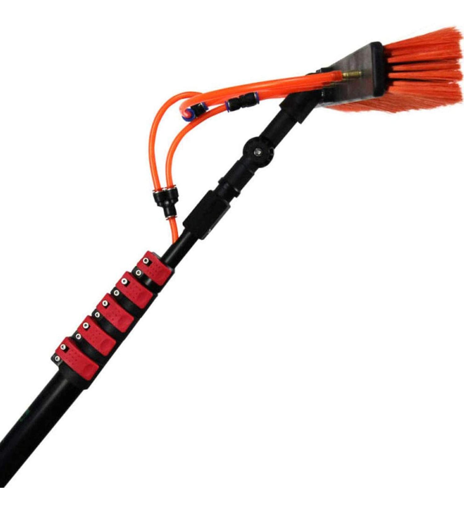 photovoltaic cleaner Window Cleaning Pole Window Cleaning Pole Water Fed Telescopic Brush Extendable Cleaner Conservatory Roof Water Fed Pole Kit Hose Fed Pole Window Cleaning Brush 35cm Brush Head 8M/27FT - Buy Online on SooperMarket.com