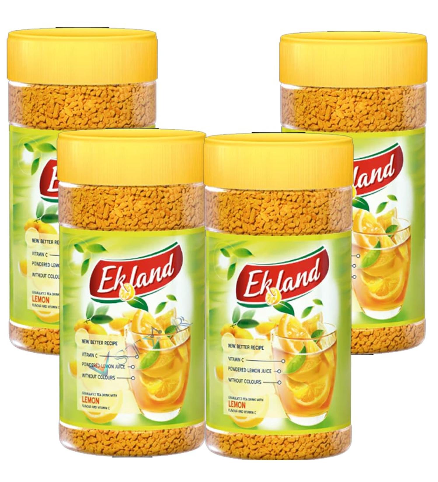 Ekoland Raspberry Multivitamin Lemon & Forest Fruit Flavoured Granulated Tea Drink 350g (4 Lemon) Lemon 4