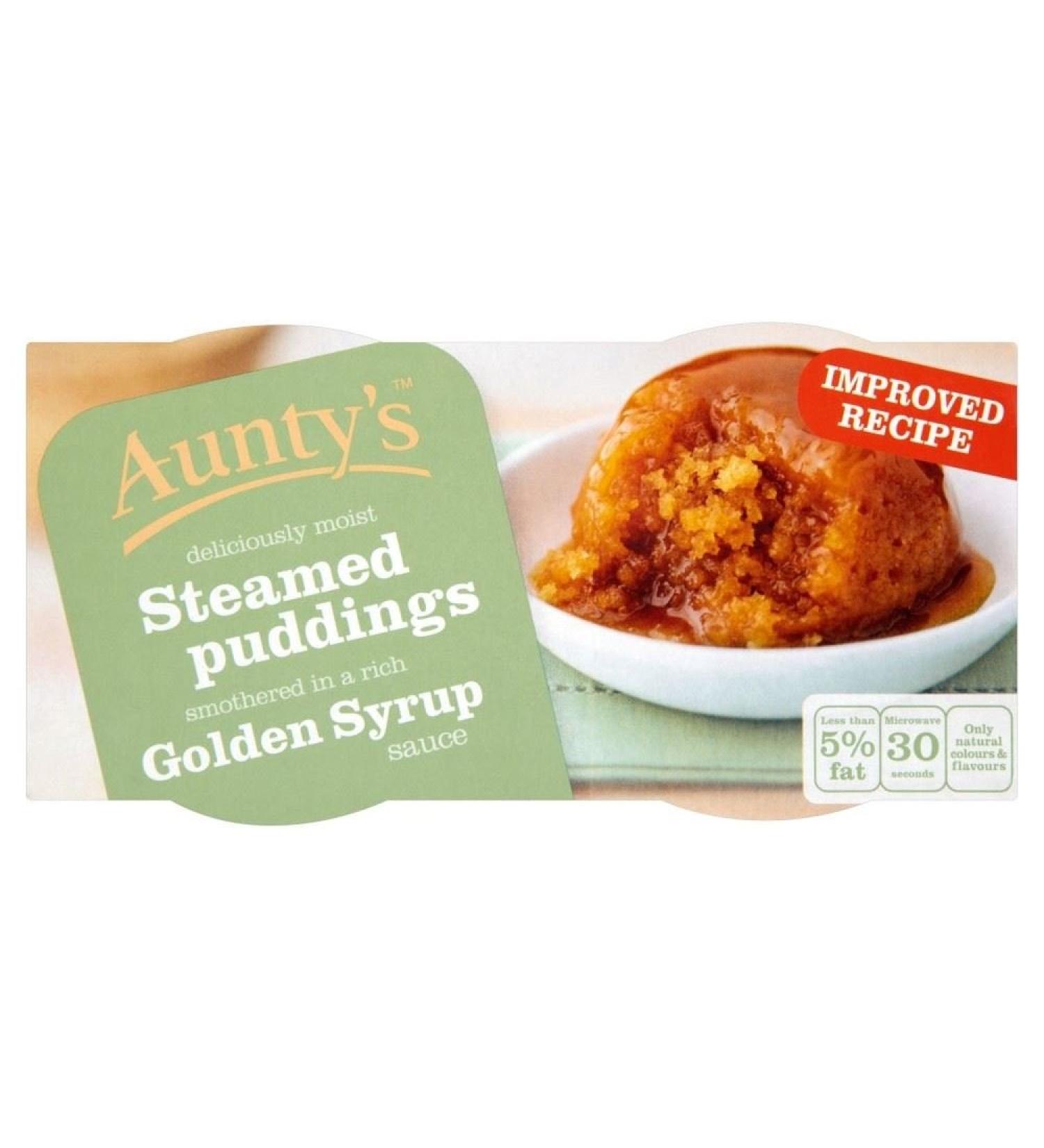 Aunty's Steamed Golden Syrup Puddings (2x100g)