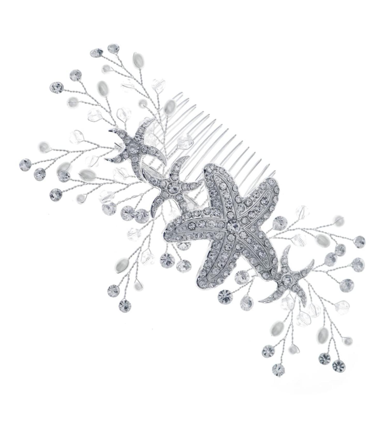 FOYTOKI Starfish Hair Comb Hair Comb Hair Comb Accessory Bridal Hair Comb Hair Side Combs Bridal Headpieces for Wedding Decorative Hair Combs Wedding Hair Accessories for Brides - Buy Online on SooperMarket.com