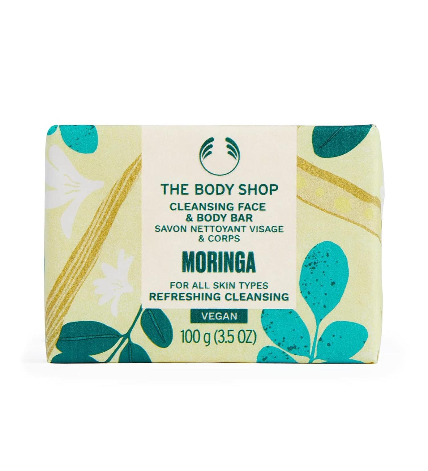 Bod.y Shop Moringa Cleansing Face & Body Bar - Vegan Invigorating & Refreshing (3.5oz) - Shop Internationally - Buy Online on SooperMarket.com