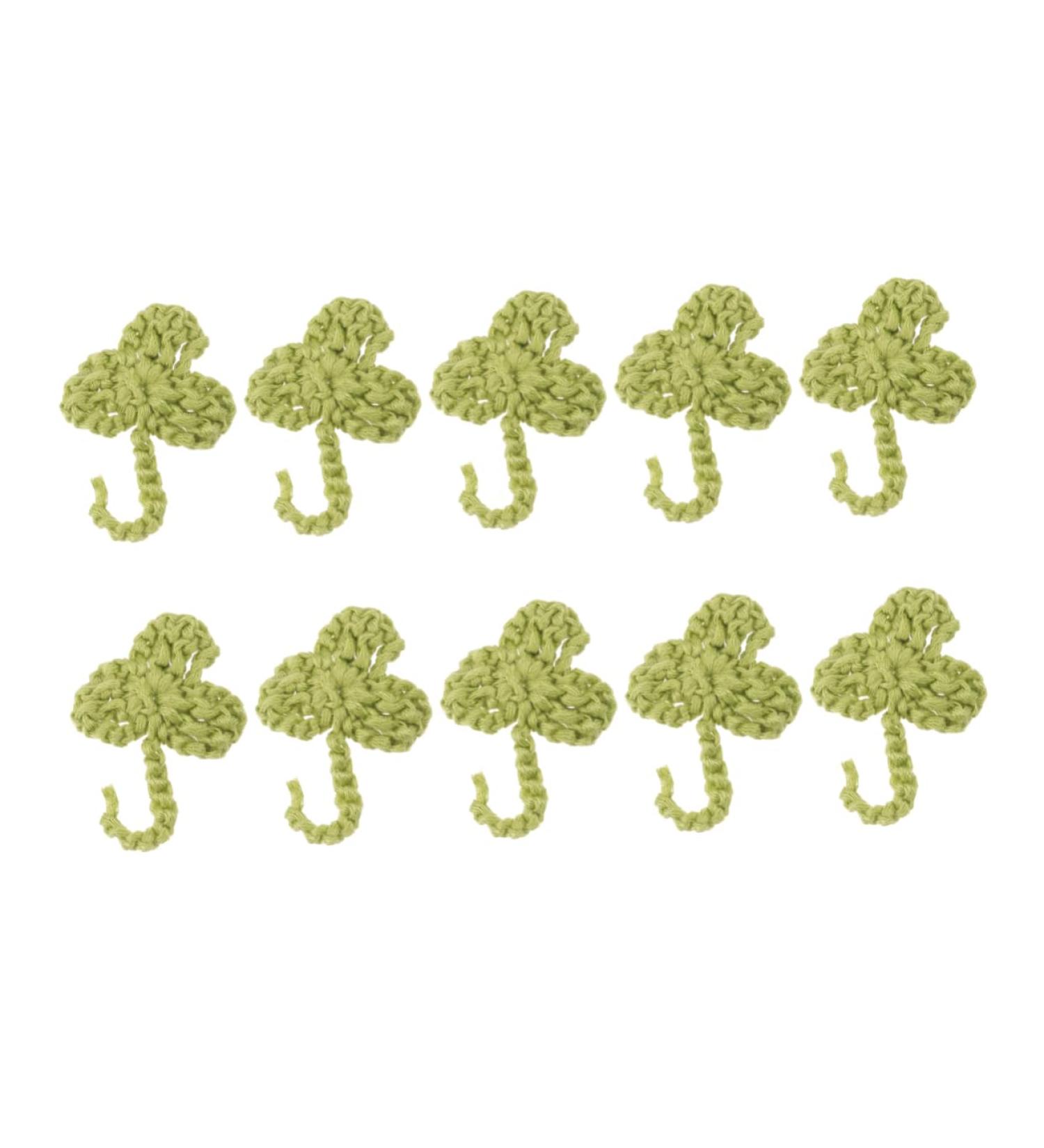 Operitacx 10pcs Socks Badge Sign Crocheted Shamrock Appliques Applique Patches Accessories Shoes and Hats - Buy Online on SooperMarket.com