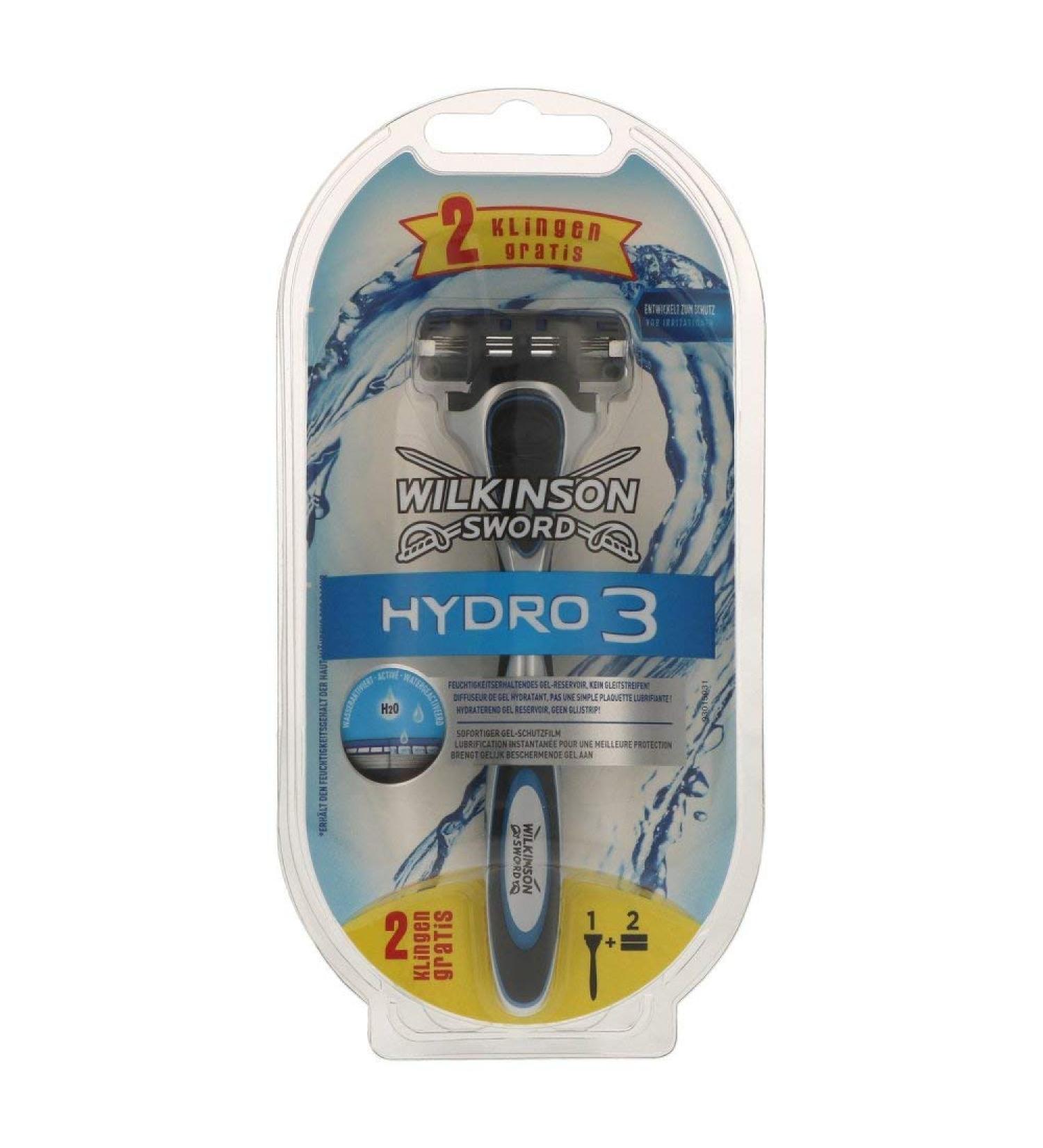 Wilkinson Hydro 3 starter set razor + 2 blades