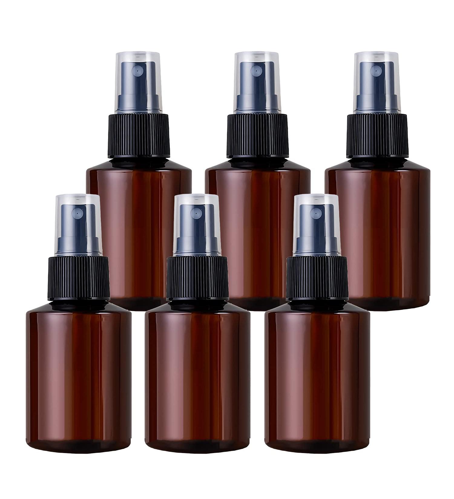 TIANZD 6 Pieces Empty 50 ml Brown PET Plastic Fine Mist Pump Spray Bottles with Black Sprayer for Cosmetic Perfume Water Travel Portable Containers Refillable 1x Funnel 50ml - Buy Online on SooperMarket.com