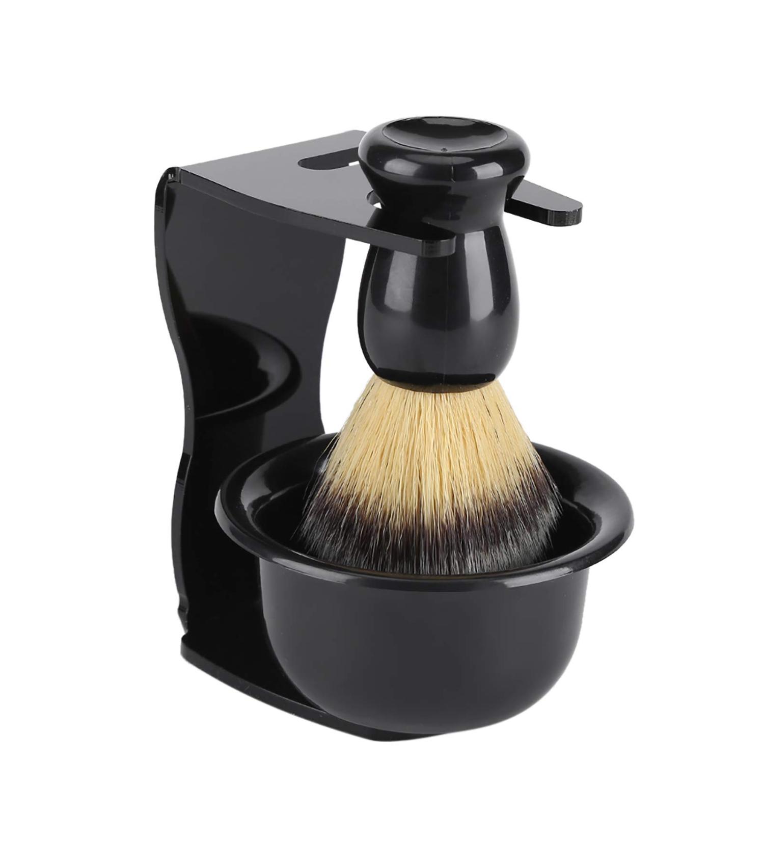 Premium Wood Wet Shaving Set for Men | 3-in-1 Razor Brush Bowl & Safety Razor Holder | Traditional Manual Shaving Tools - Buy Online on SooperMarket.com