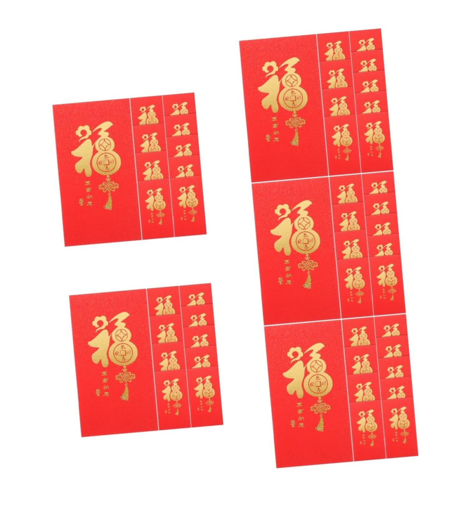 ABOOFAN 50 Pcs Large Holiday Red Envelope Pocketbook Red Gift Envelopes Rabbit Year Hong Bao New Year Red Packet Hongbao Red Packet Spring Festival Red Packet Paper China Chinese Zodiac - Buy Online on SooperMarket.com