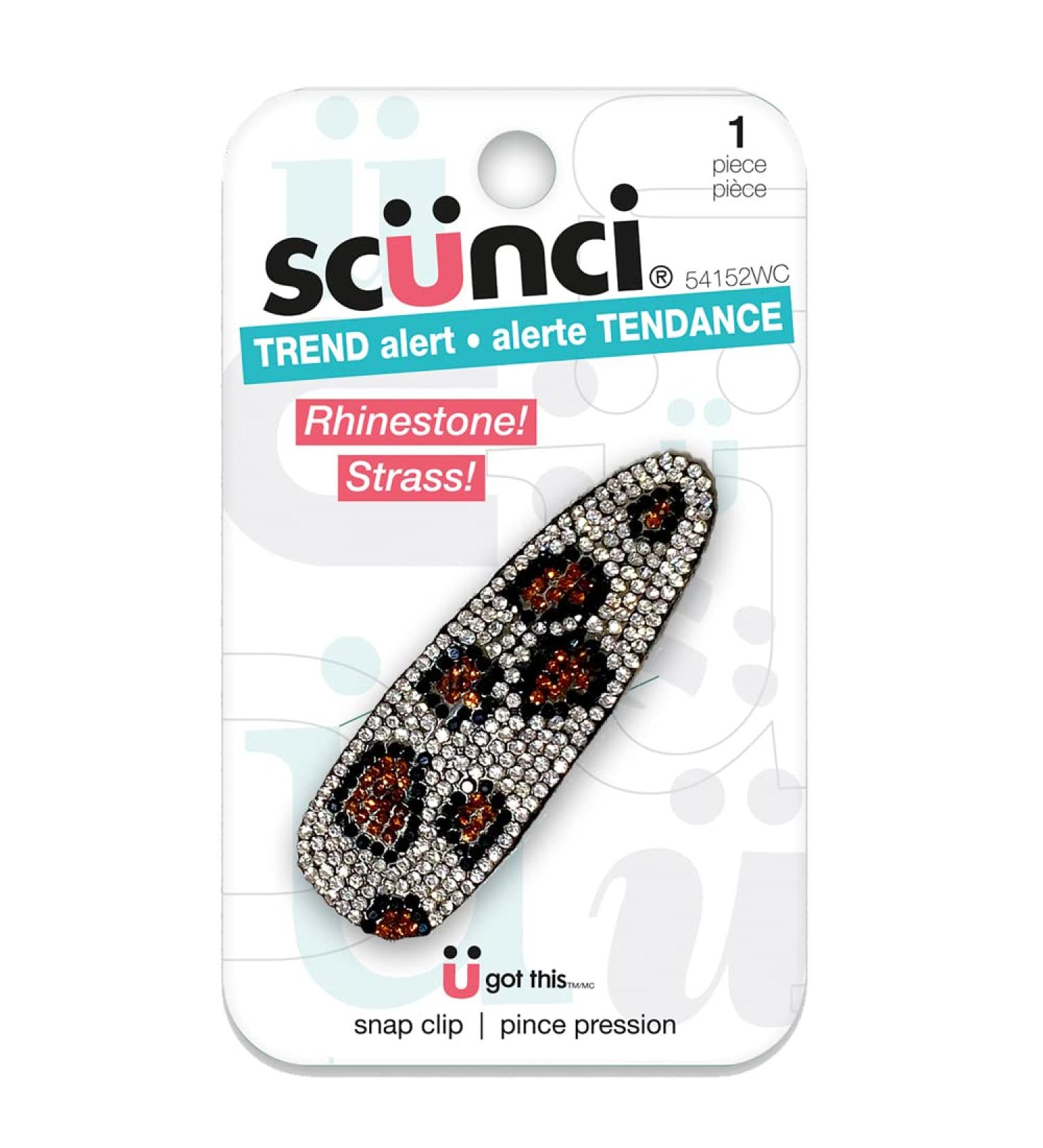 Scunci Rhinestone Leopard Fashion Clip (54152WC)