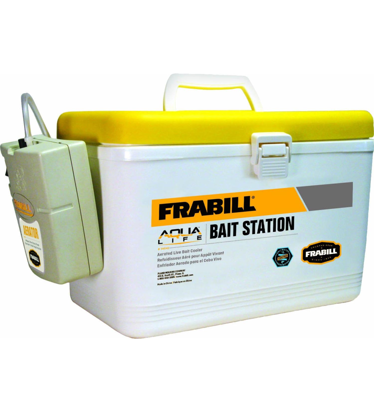 Frabill Bait Box with Aerator - 8-Quart Portable Live Bait Storage Cooler - Buy Online on SooperMarket.com