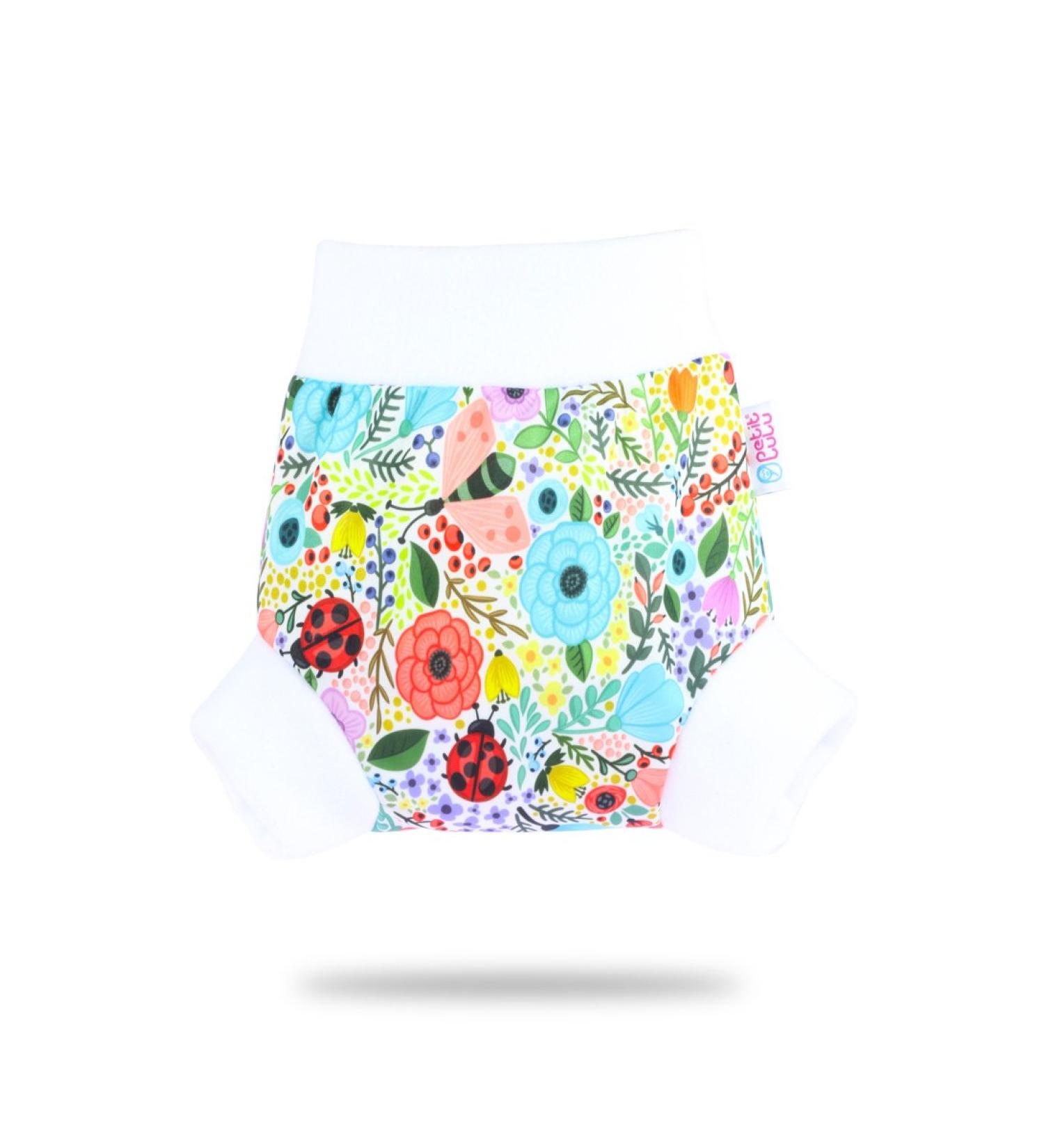 Petit Lulu Pull Up Cloth Nappy Wrap - Size S - Reusable Diaper Wrap - Blooming Garden Design - Buy Online on SooperMarket.com