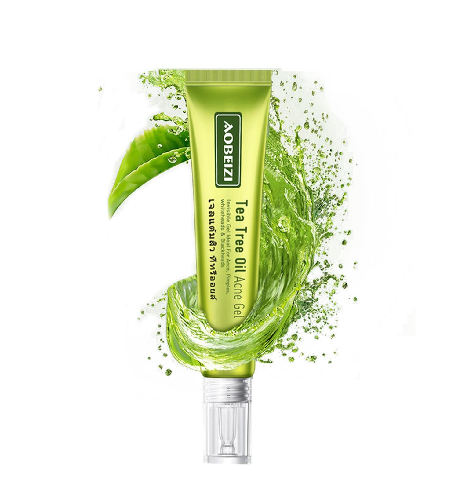 Tea Tree Oil Acne Gel - Acne Removal Cream & Skin Repair | Moisturizing Treatment for Acne Spots & Blackheads | 20g - Buy Online on SooperMarket.com