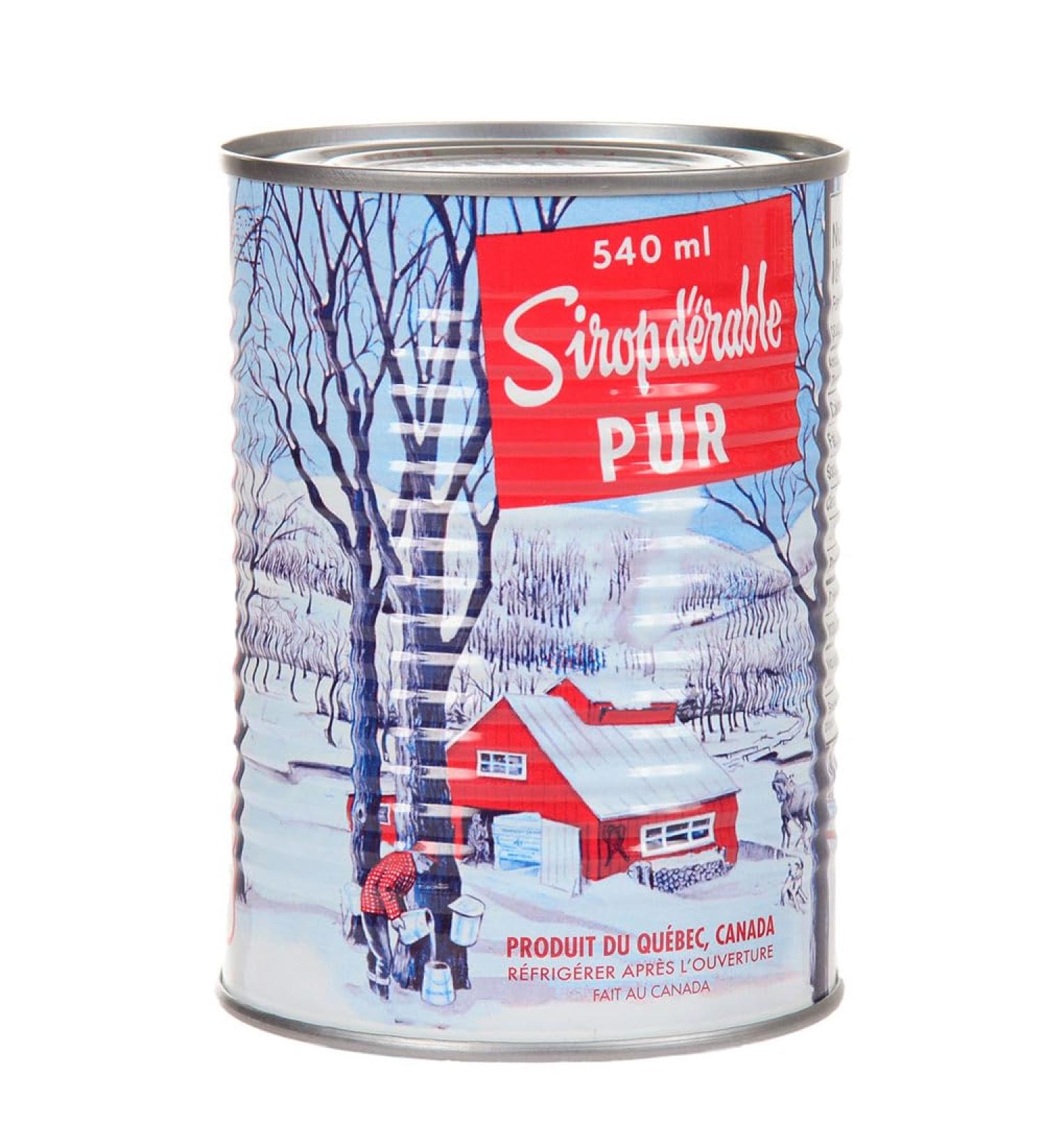 Generic Organic Pure Maple Syrup Category A Grade in 540ml Can Golden Color Canadian Made