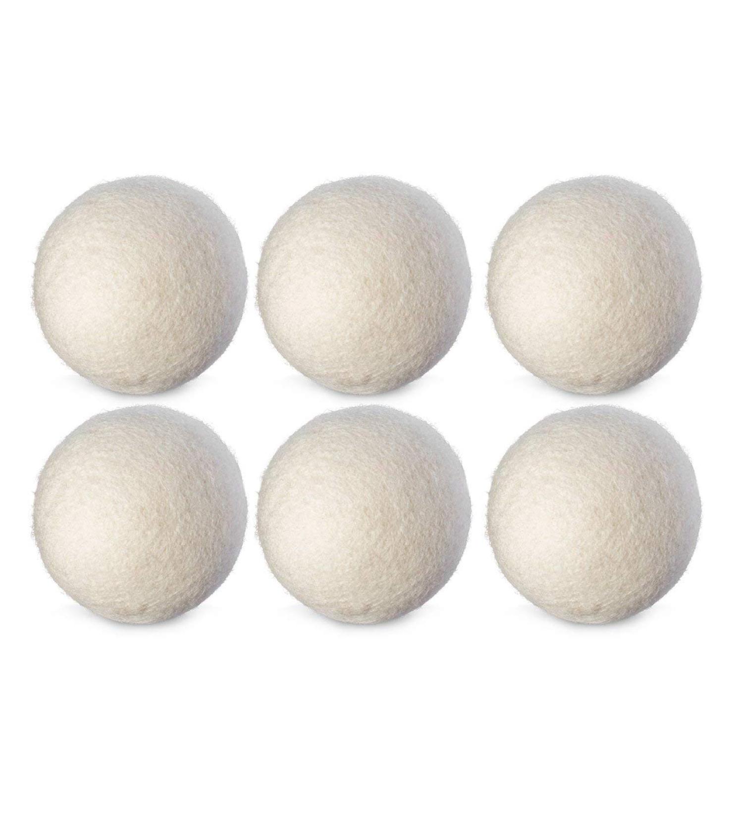 6PCS/Set Natural Reusable Laundry Clean Ball Practical Home Wool Dryer Balls - Buy Online on SooperMarket.com
