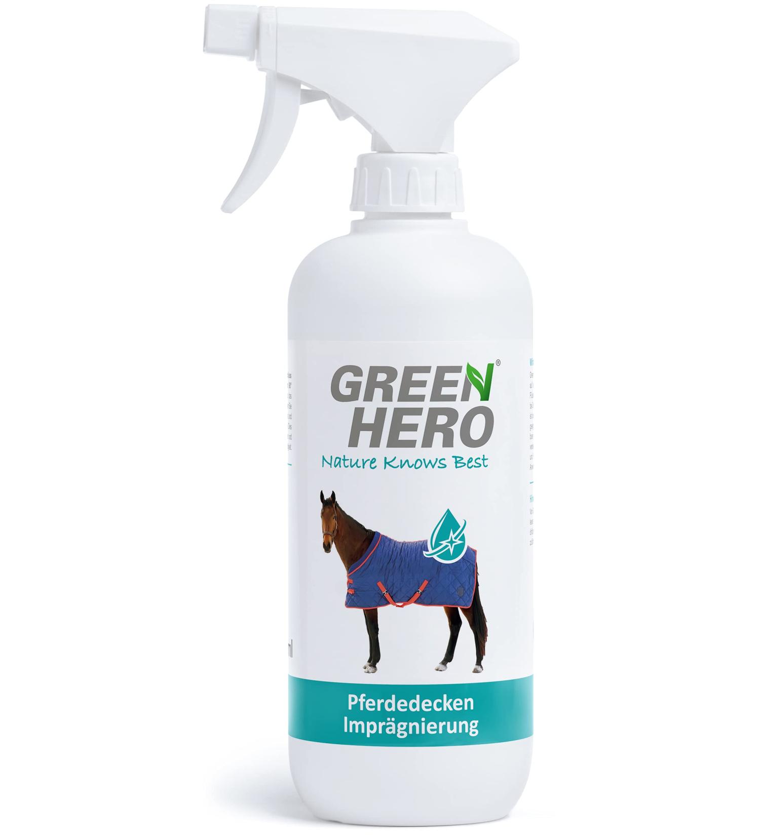Green Hero Horse Rug Waterproofing Spray for Outdoor Blankets No Propellant Gas Effective Nano Sealing Against Dirt and Moisture 500 ml - Buy Online on SooperMarket.com