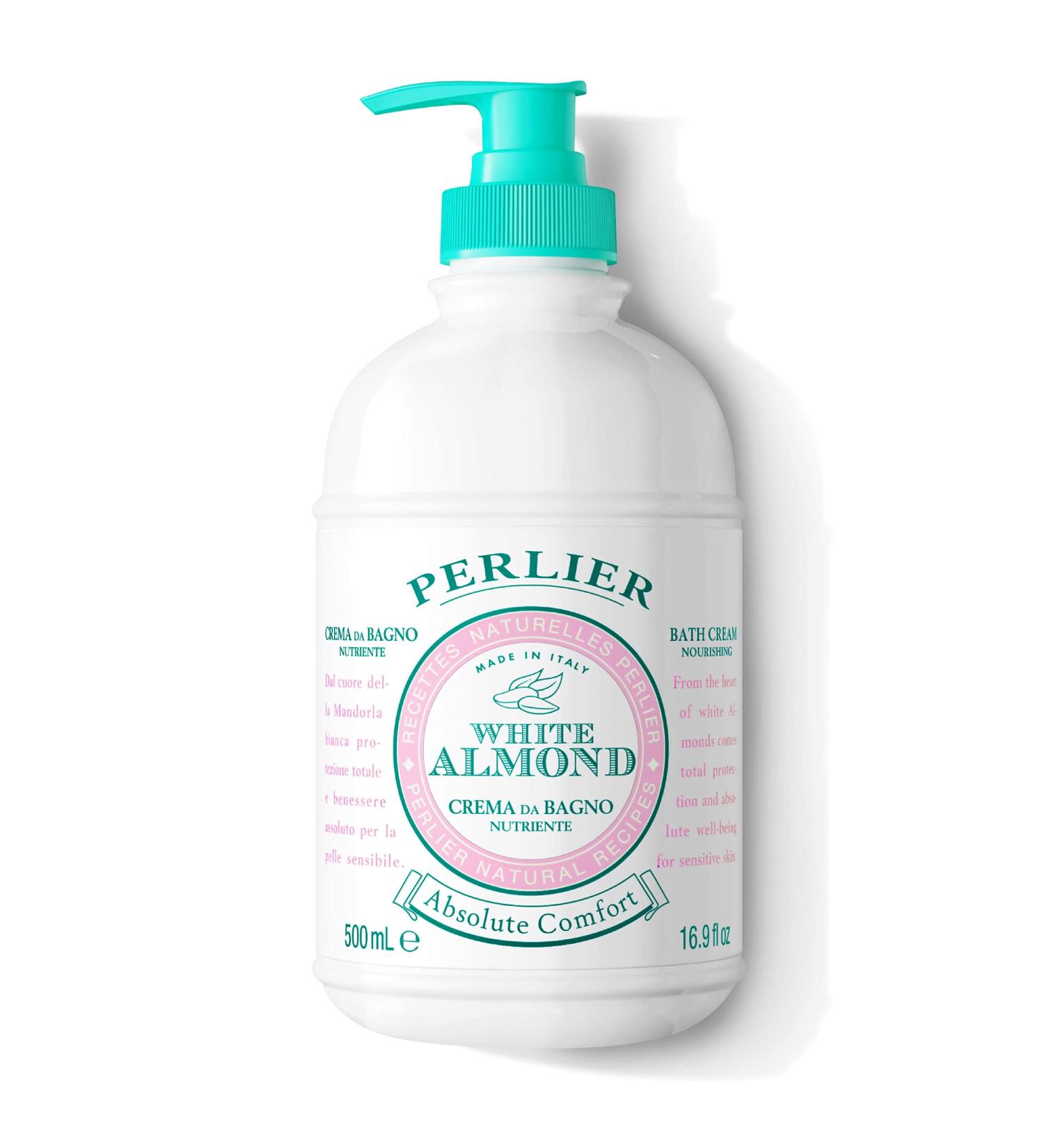 Perlier White Almond Shower & Bath Cream - Nourishing Almond Oil Luxury Bath Cream (16.9 oz) - Buy Online on SooperMarket.com