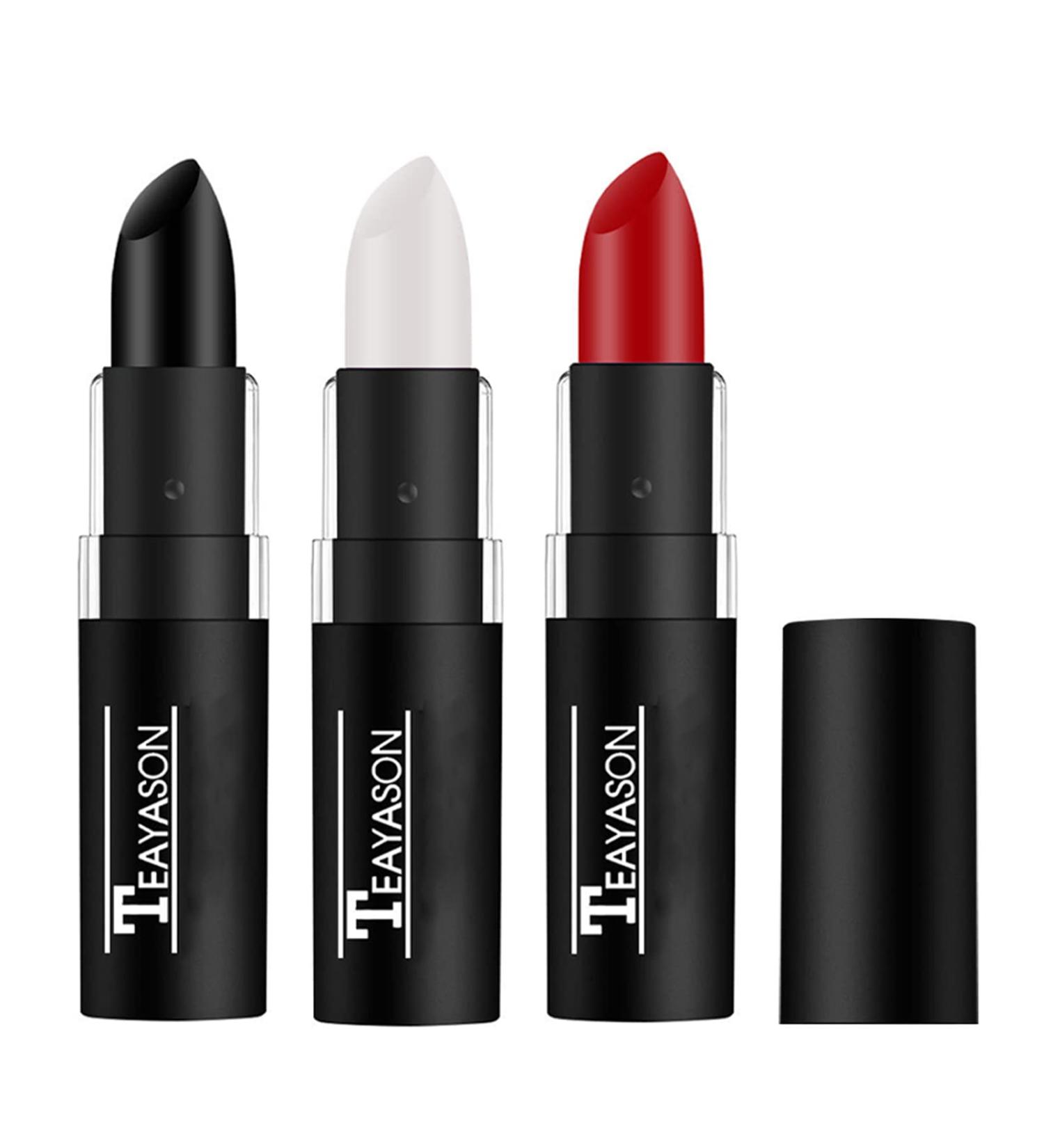 3Pcs Clown Makeup Sticks - Black, White & Red for Halloween & Sports | Sweatproof & Long Lasting - Buy Online on SooperMarket.com