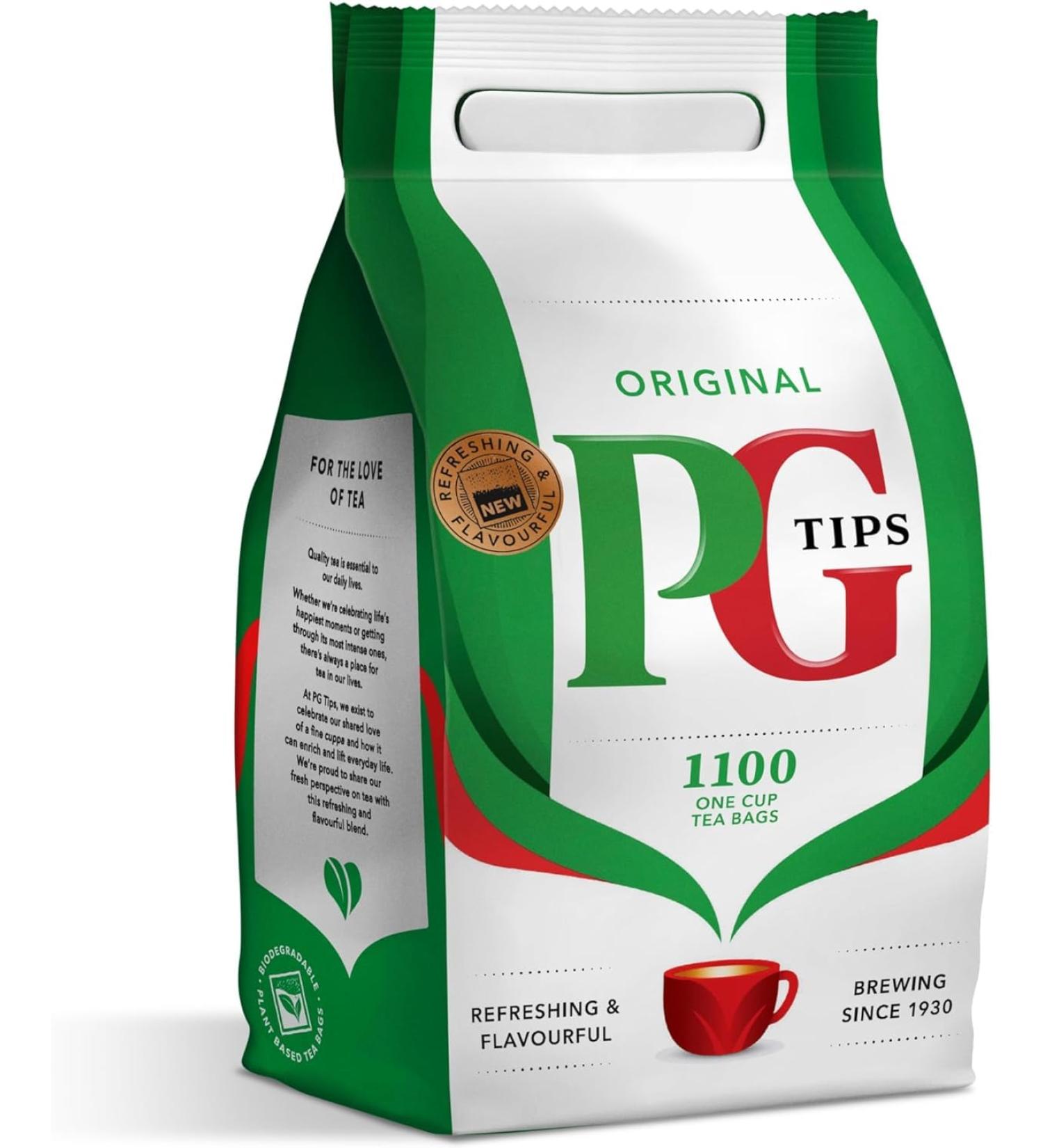 PG tips Compatible One Cup Everyday Tea Bags Bulk Pack Of 1100 Teabags for Catering Birthdays Office Tea Breaks and Afternoon Tea - Buy Online on SooperMarket.com