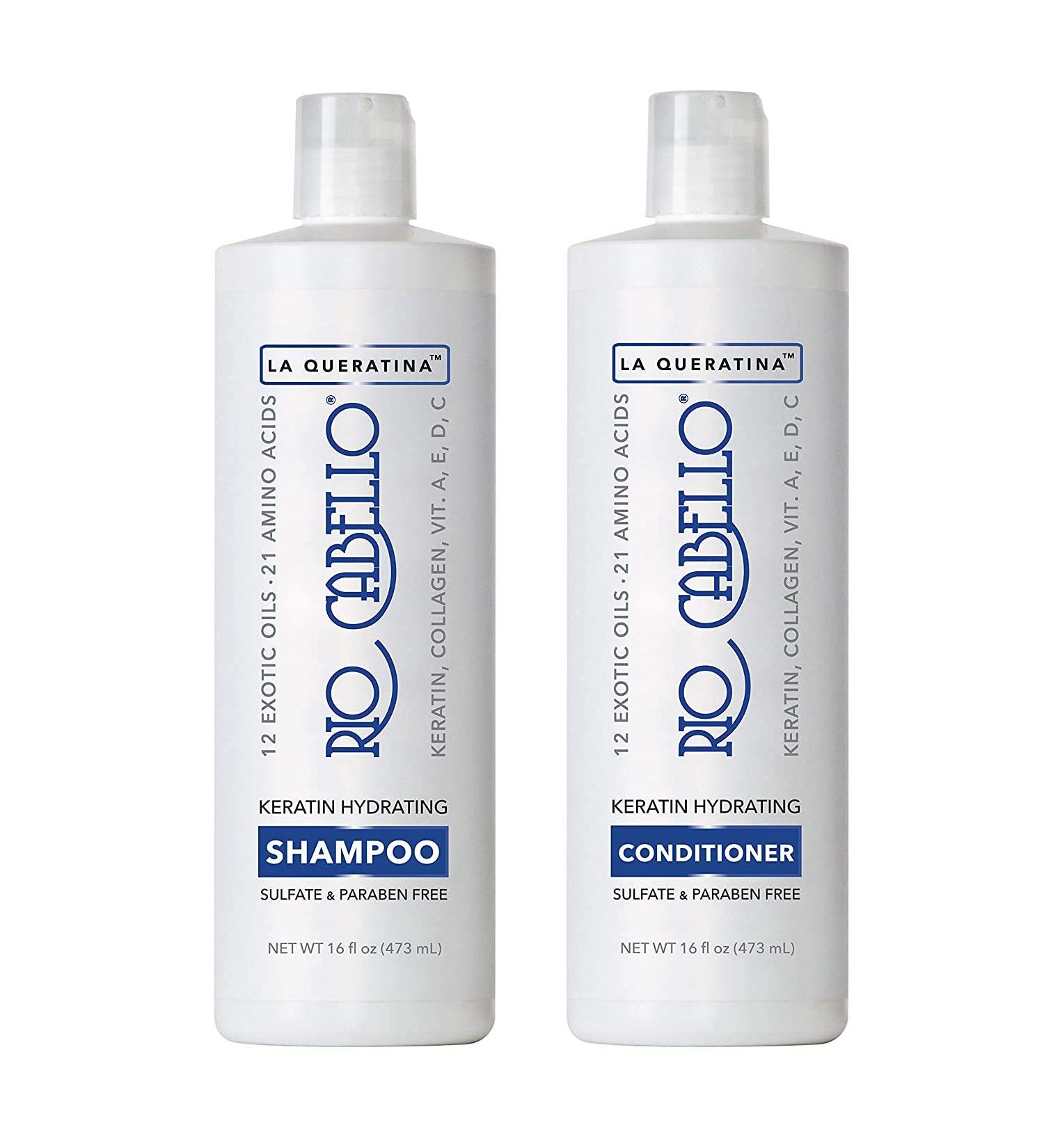 Keratin Hydrating Shampoo & Conditioner Set | Sulfate Free Argan Oil 12 Oils Biotin & Keratin - Best for All Hair Types - Buy Online on SooperMarket.com