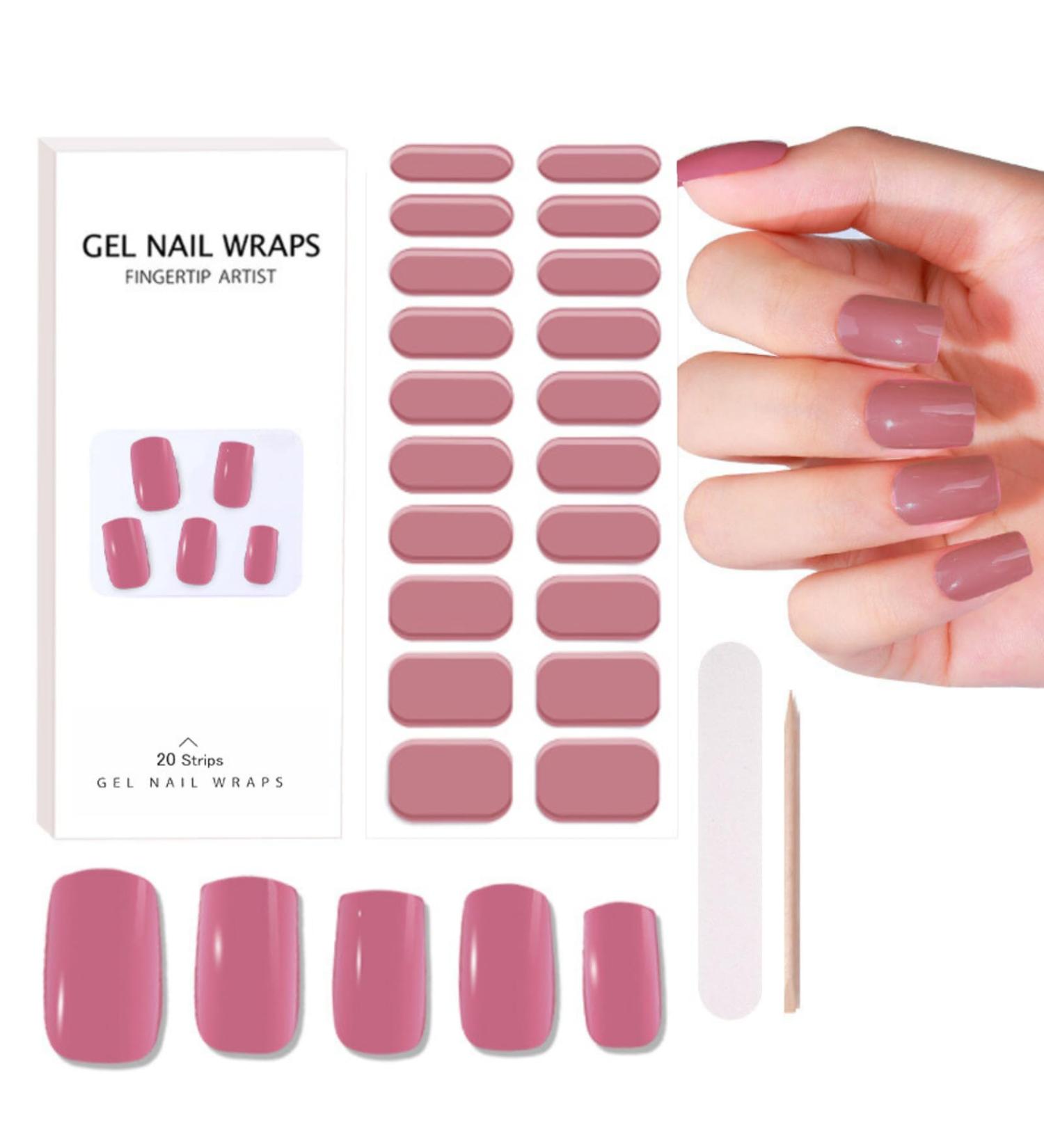20Pcs Self-Adhesive Gel Nail Strips: Christmas Halloween Full Wraps with Nail File - Beanpaste - Buy Online on SooperMarket.com