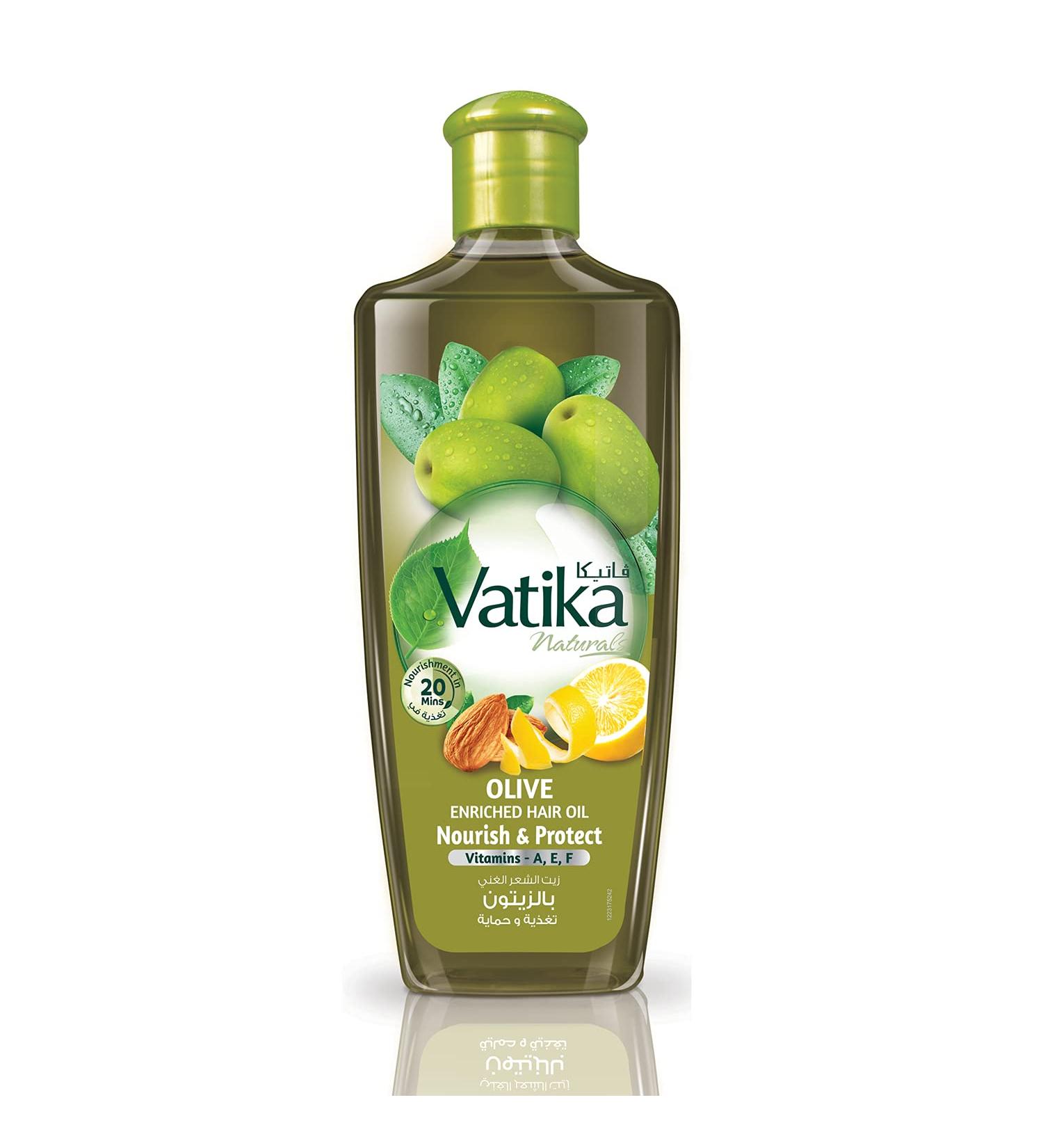 Dabur Vatika Olive Hair Oil 300ml - Enriched with Almond and Lemon Extracts - Buy Online on SooperMarket.com