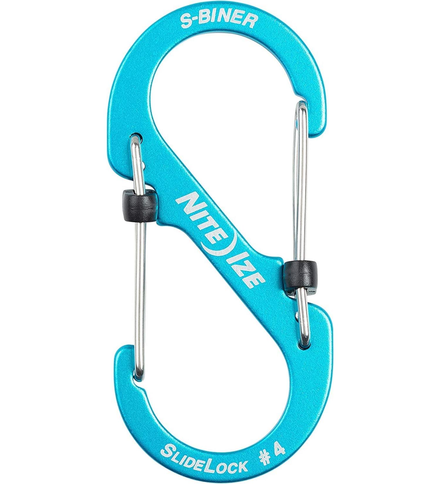 Nite Ize LSBA4-03-R6 S-Biner SlideLock Dual Locking Carabiner | Size #4 | Blue - Buy Online on SooperMarket.com