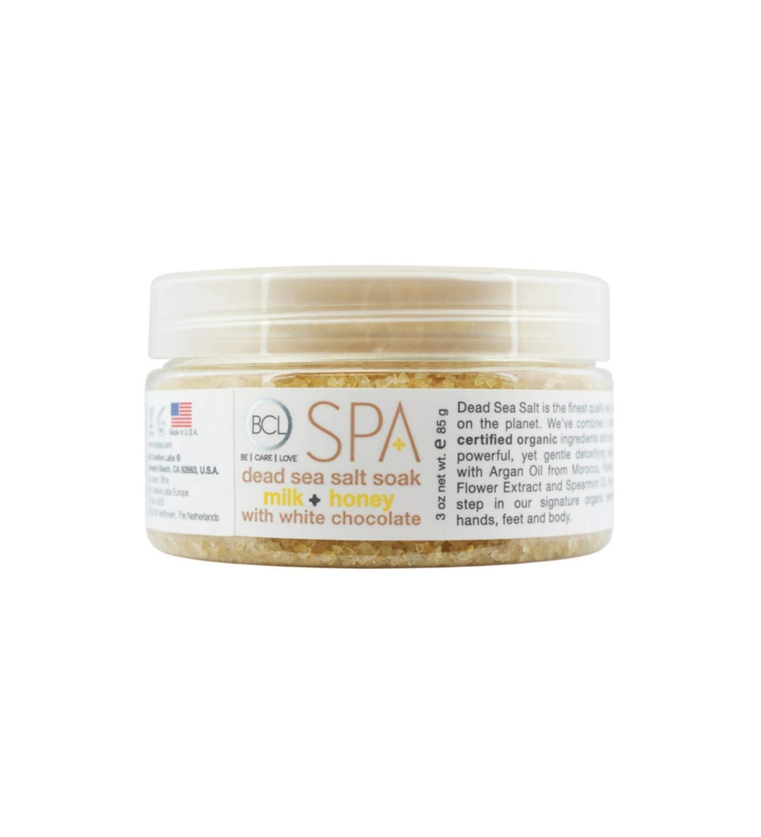 BCL SPA Dead Sea Salt Soak - White Chocolate Milk & Honey 3oz - Buy Online on SooperMarket.com
