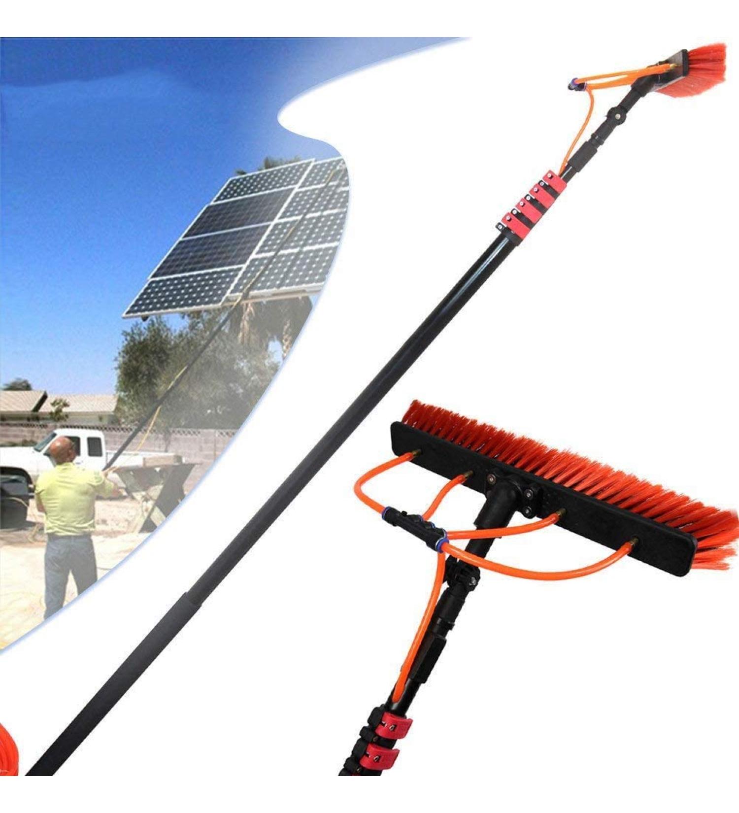 Window Cleaning Pole Elescopic Extension Cleaning Pole Carbon Fiber Telescopic Rod Photovoltaic Panel Cleaning Equipment For Trucks Windows Window Glass Wall 35cm Brush Head 12M/39FT - Buy Online on SooperMarket.com