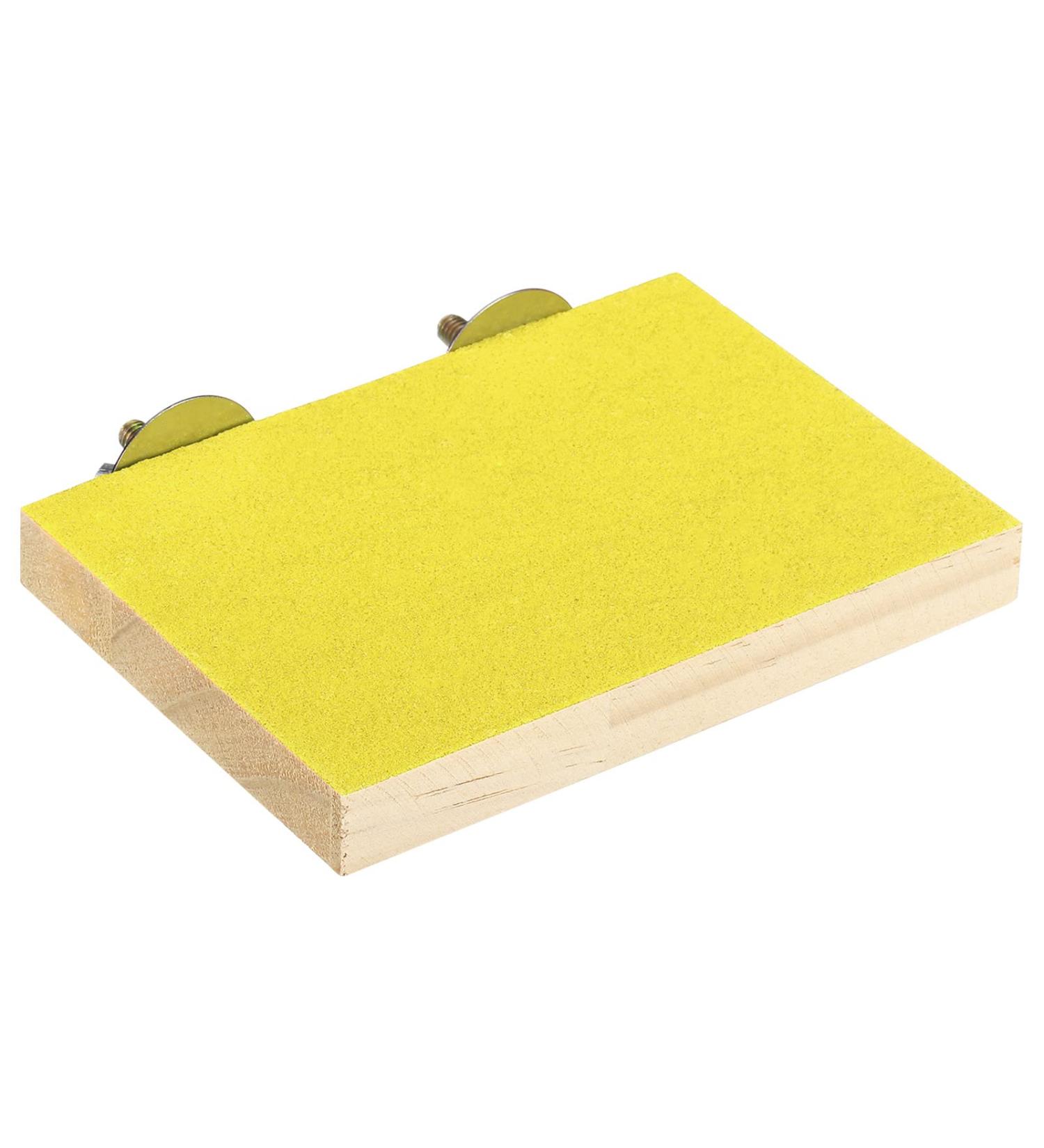 Patikil Bird Perch Stand - Wooden Playground for Small Birds Parrots & Lovebirds | Paw Grinding & Cage Accessories in Yellow - Buy Online on SooperMarket.com