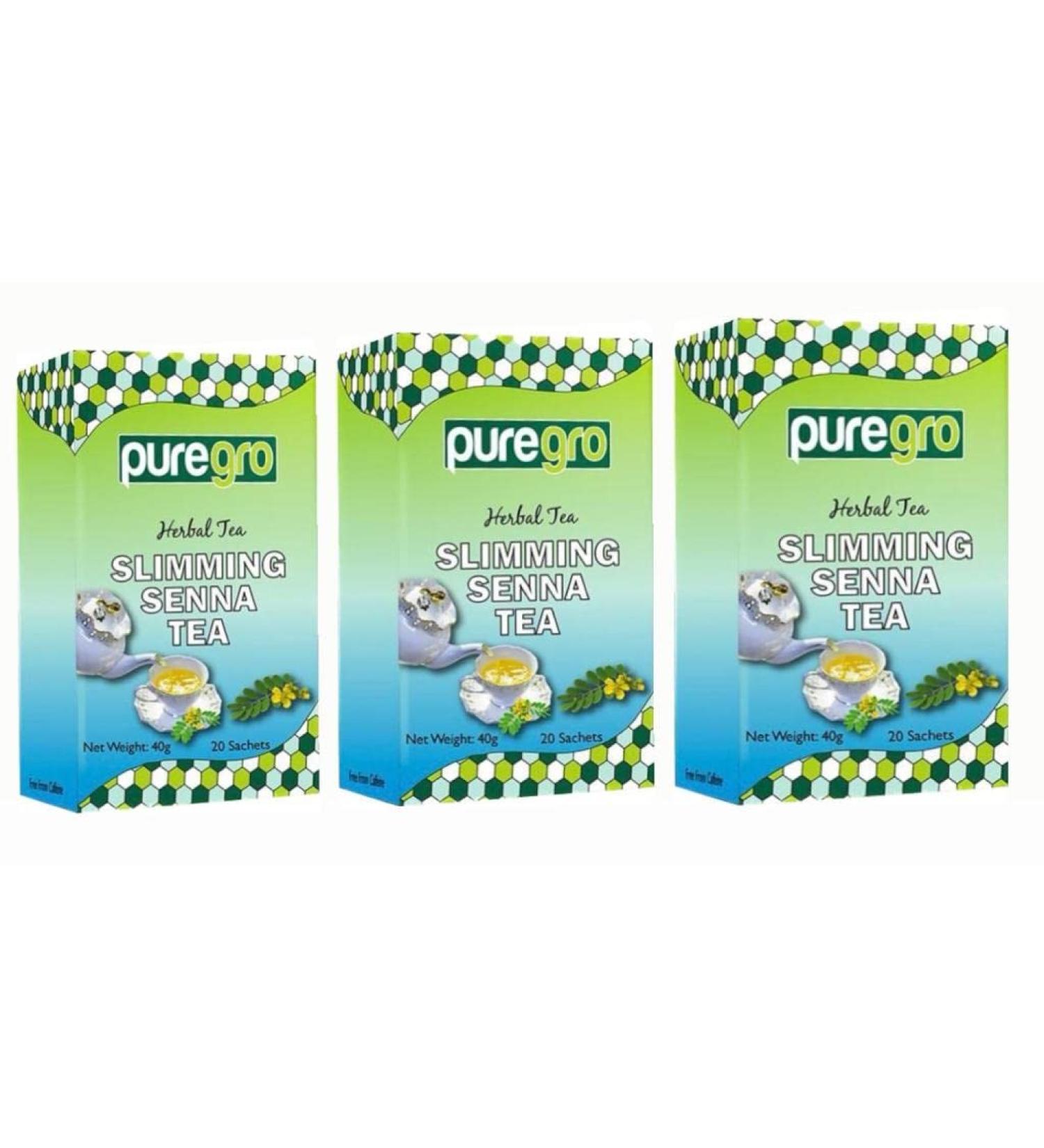 Puregro Herbal Slimming Senna Tea (20 Tea Bag) 40g(Pack of 3)