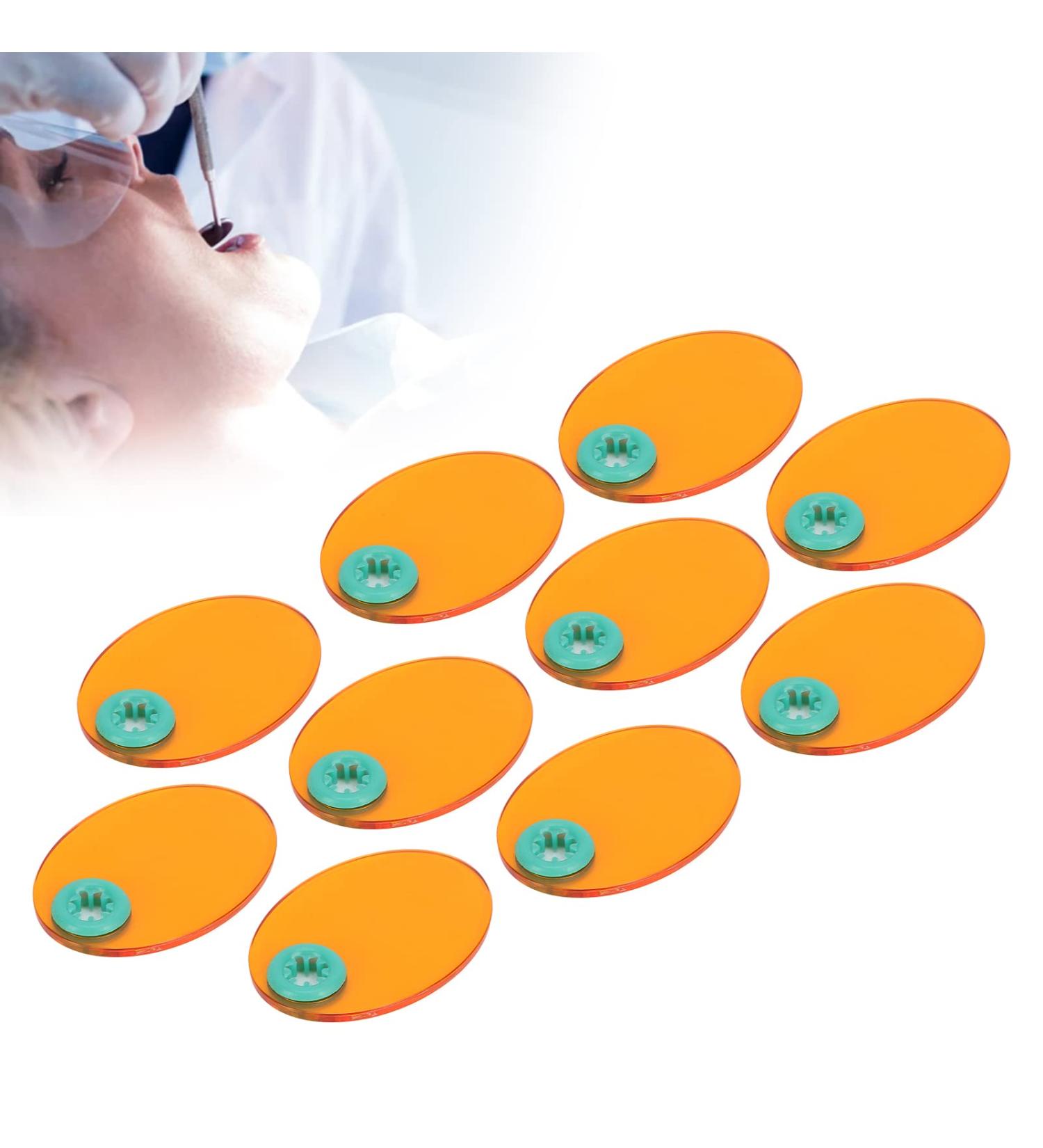 10pcs Light Shading Board - Light Curing Shield Plate for Eye Protection | Premium Instrument Accessory - Yellow - Buy Online on SooperMarket.com