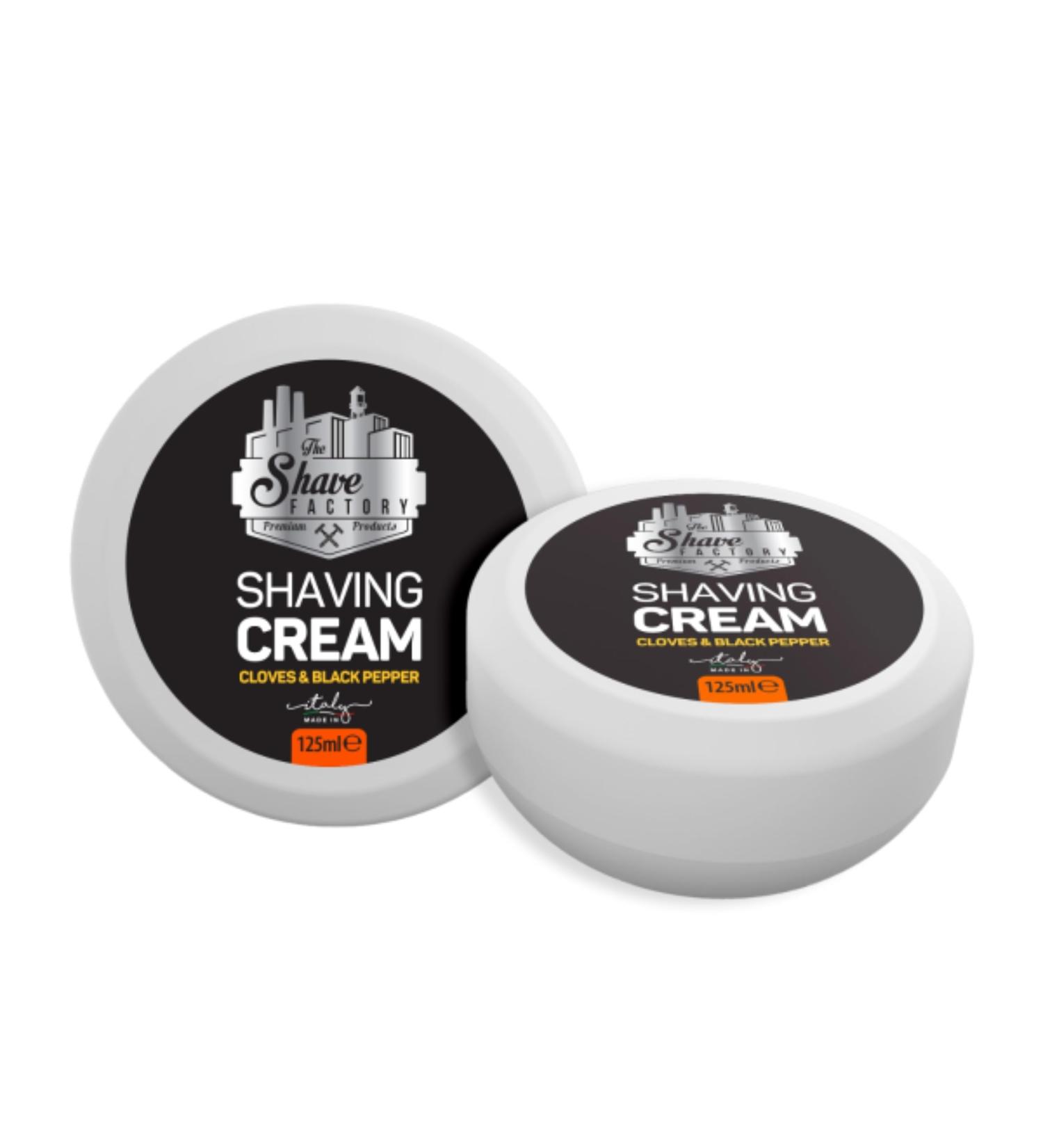 Buy The Shave Factory Shaving Cream for Men - Made in Italy All Skin Types Cloves & Black Pepper - 125ml (4.22 Fl. Oz) - International Shipping - Buy Online on SooperMarket.com
