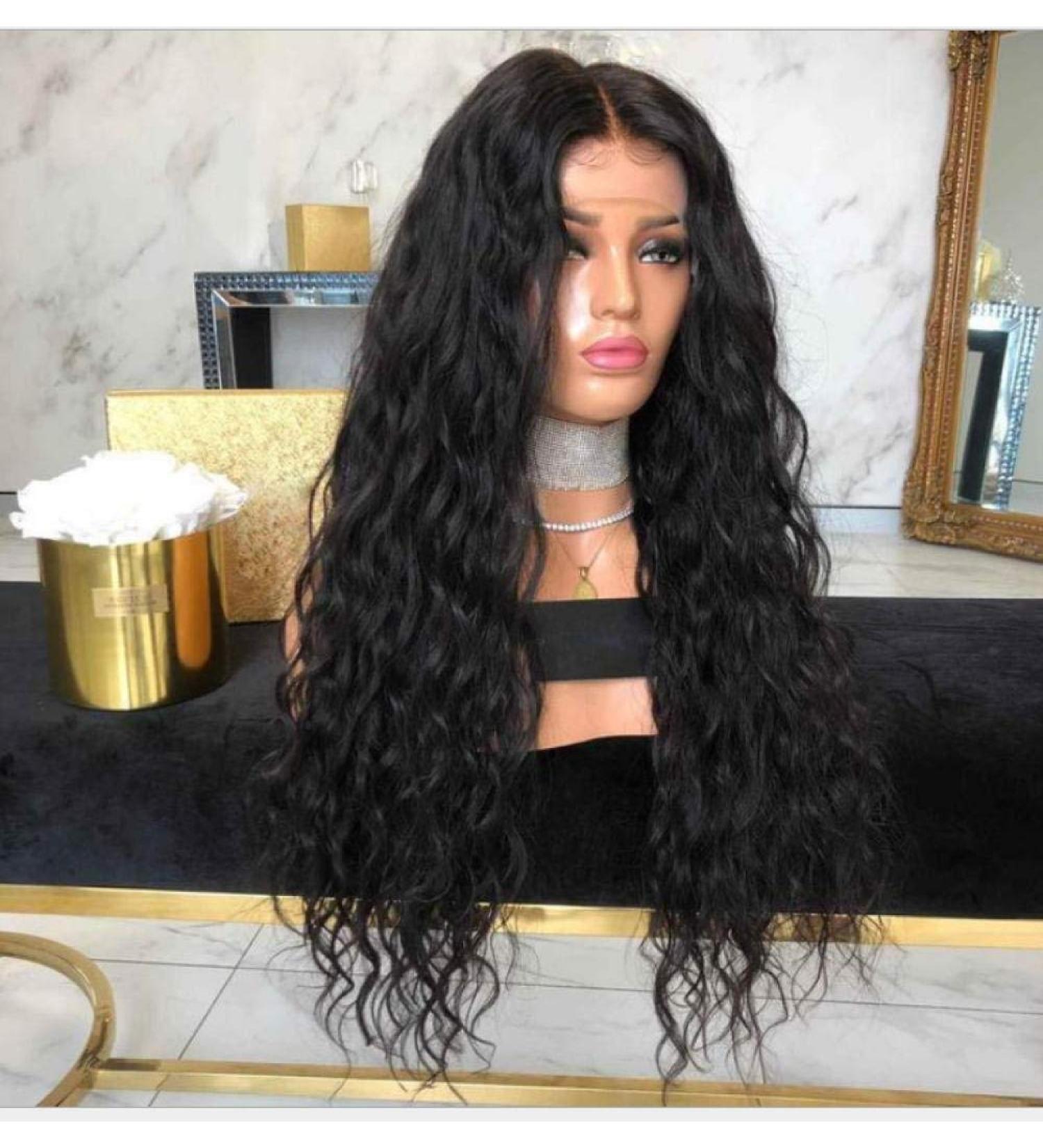 BGHJUE Halloween Wig | Anime Fashion Long Black Curly Hair | High-Temperature Soft Silk Volume Wig for International Shipping - Buy Online on SooperMarket.com