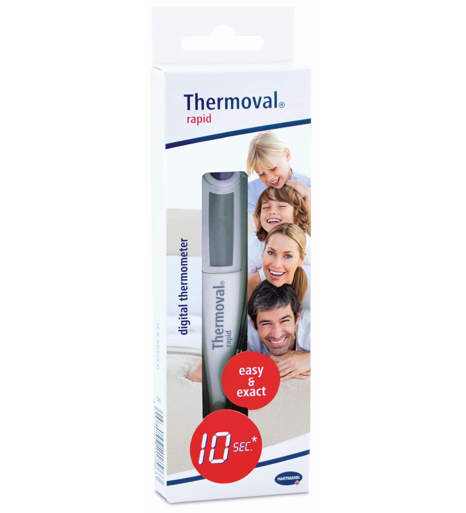 Thermoval Rapid Digital Thermometer - Fast Waterproof Ideal for Children & Adults - 1 Piece - Buy Online on SooperMarket.com