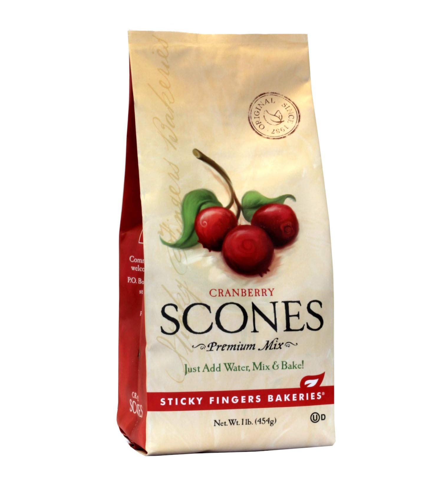 Sticky Fingers Bakeries Premium Cranberry Scone Mix - 15 Ounces - Buy Online on SooperMarket.com