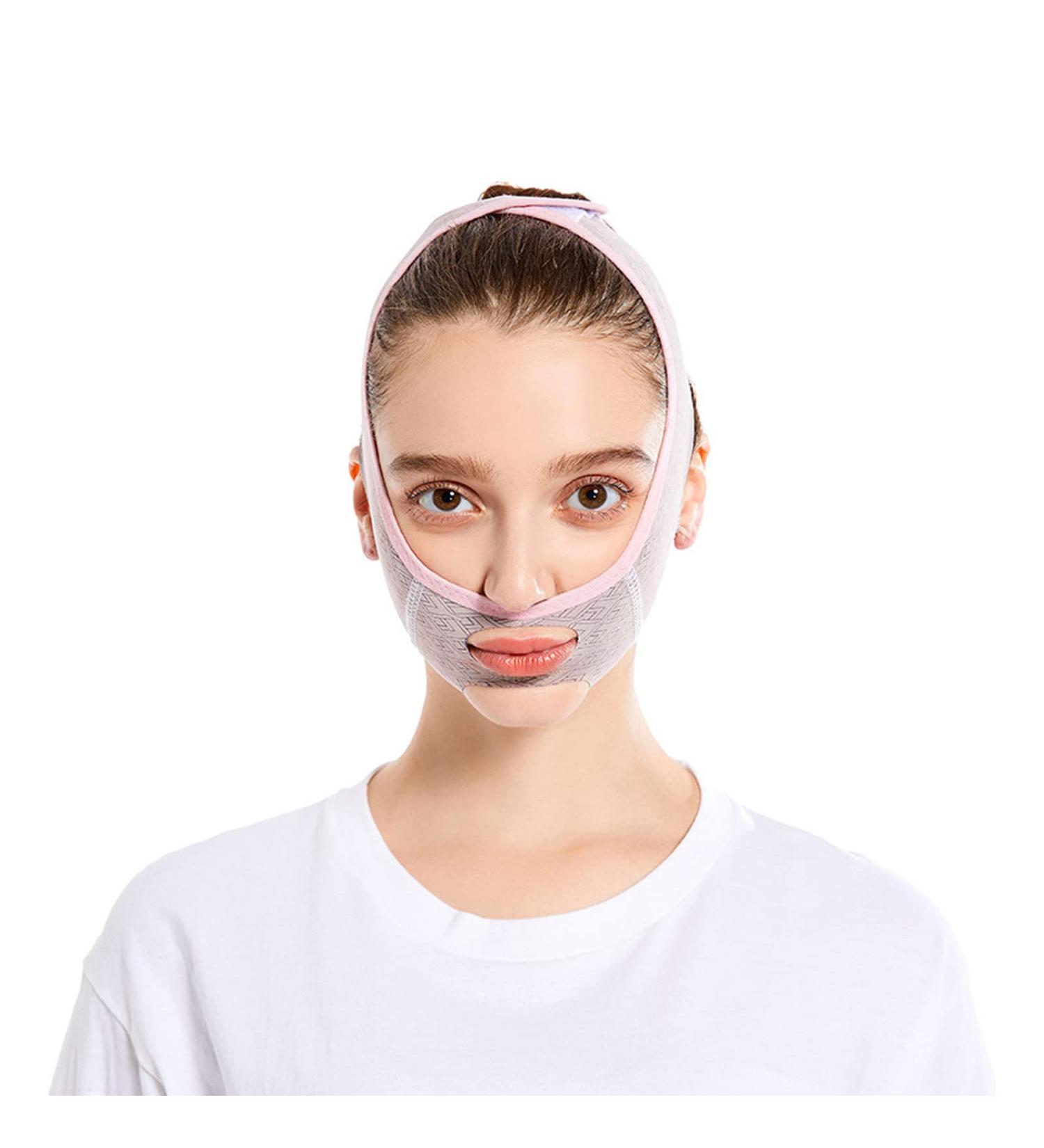 Facial Slimming Strap - V Face Belt for Double Chin Reduction Skin Tightening & Lifting - Portable Face Slimming Bandage - Buy Online on SooperMarket.com