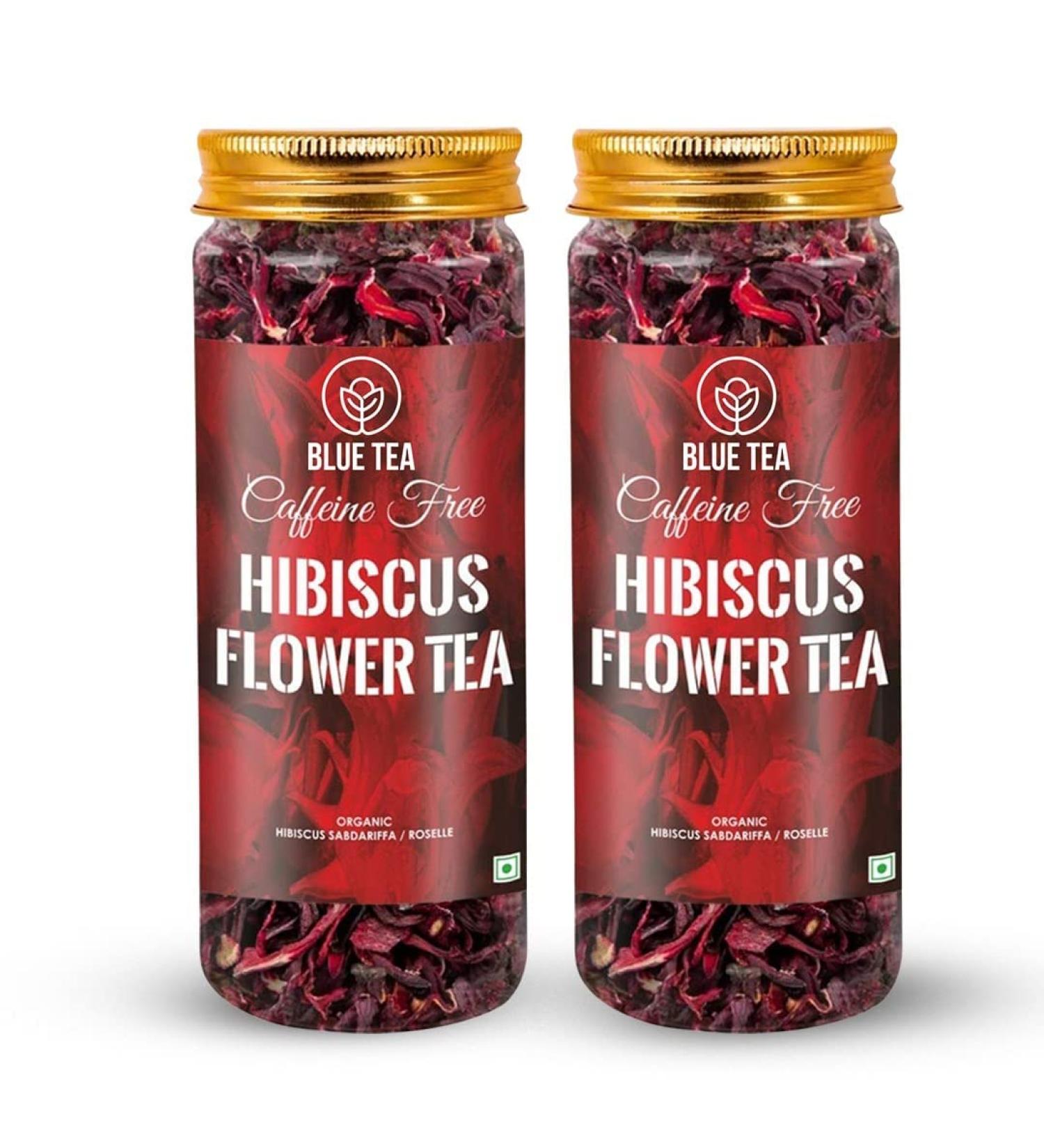 BLUE TEA - Hibiscus Flower Herbal Tea 100 Gram (Pack of 2) || NATURAL COLORANT | Detox || Used for Iced Tea Cocktails Mocktail & Syrups - Vegan - GMO Free | - Buy Online on SooperMarket.com