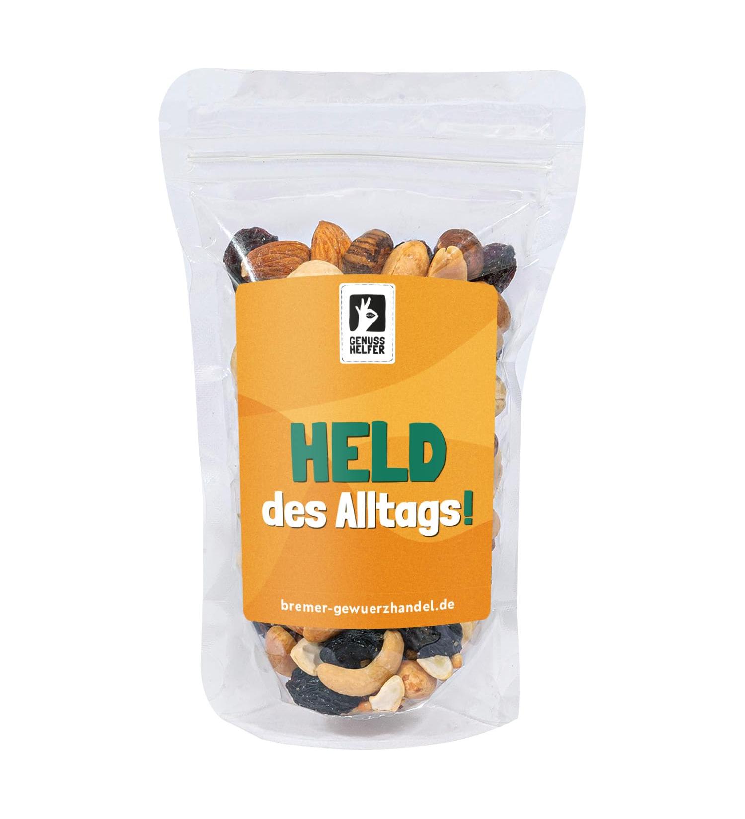 Bremer Gew rzhandel GeNUSSmischung Hero of Everyday Life Nut Mix Trail Mix with Saying 175g Almond 175.00 g (1 pack)
