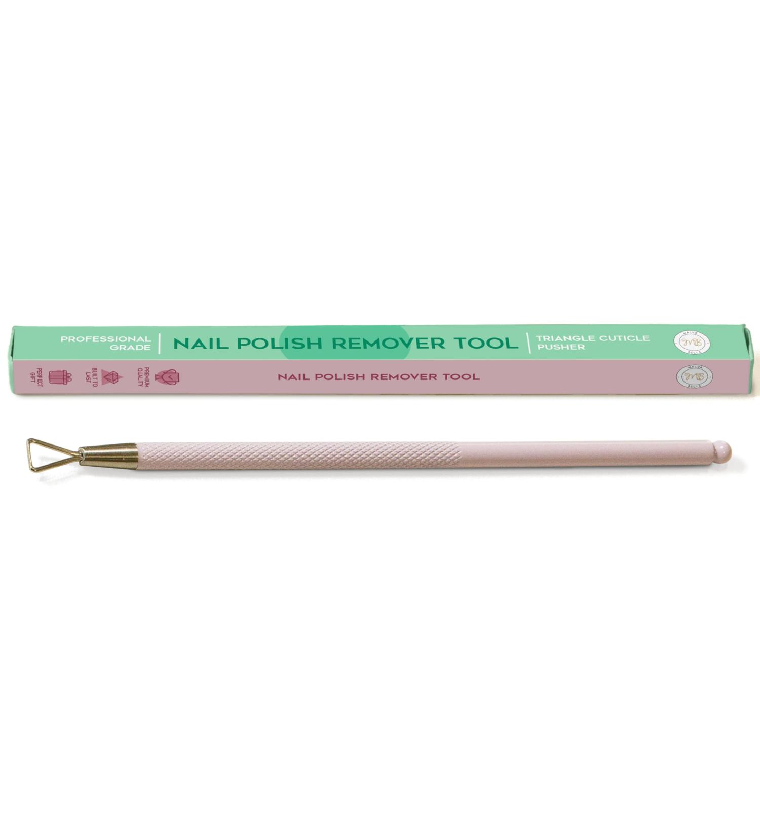 Malva Belle Gel Nail Polish Remover Tool & Cuticle Pusher - Stainless Steel - Stocking Filler for Women - Nail Scraper for Gel UV & Shellac Nails - Buy Online on SooperMarket.com