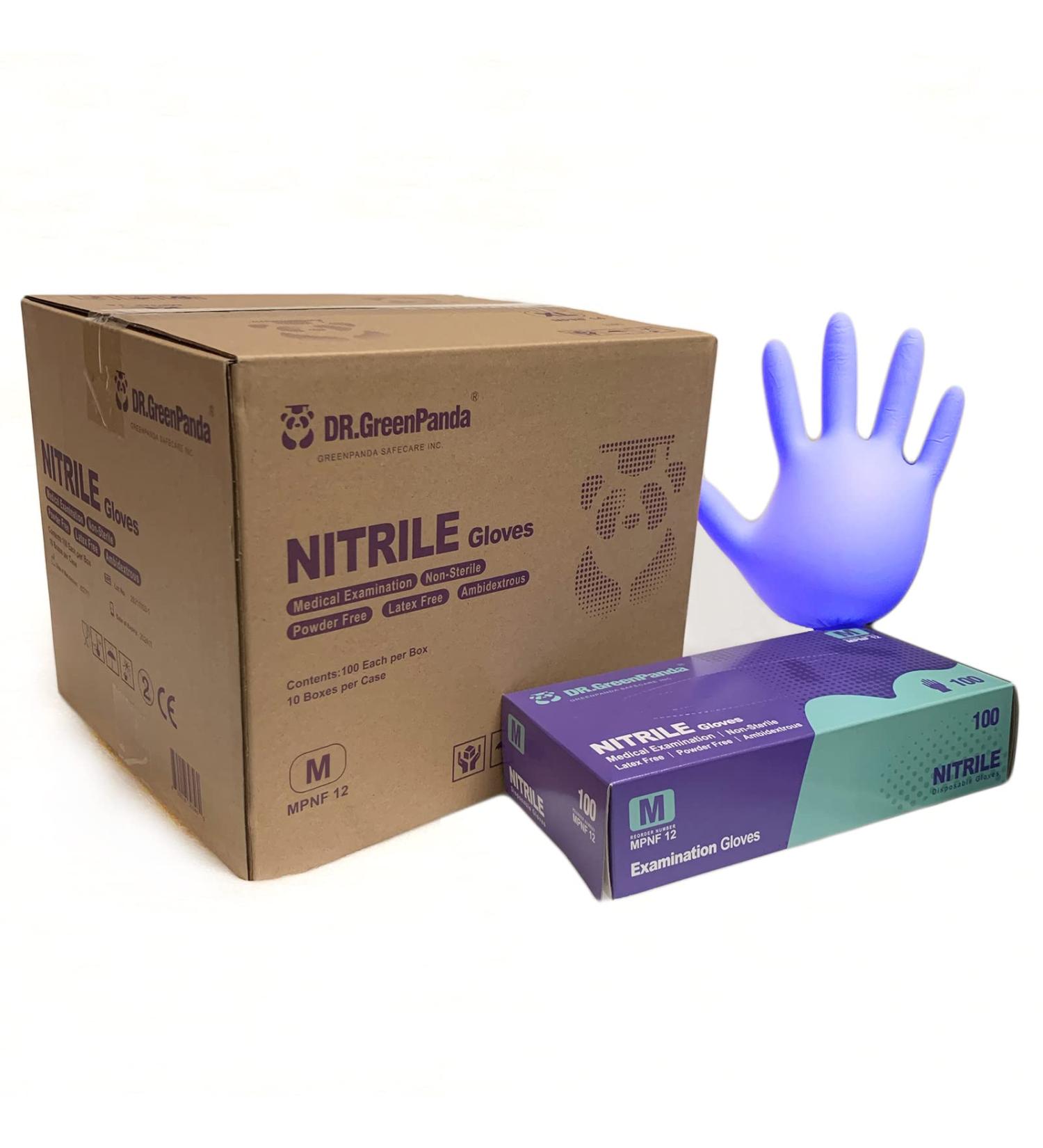 Dr.GreenPanda Blue Nitrile Medical Exam Gloves - 1000pcs, Latex&Powder Free, 3mil, Medium - Ideal for Healthcare, Food Prep, Cooking, Cleaning - Multipurpose Gloves - Buy Online on SooperMarket.com