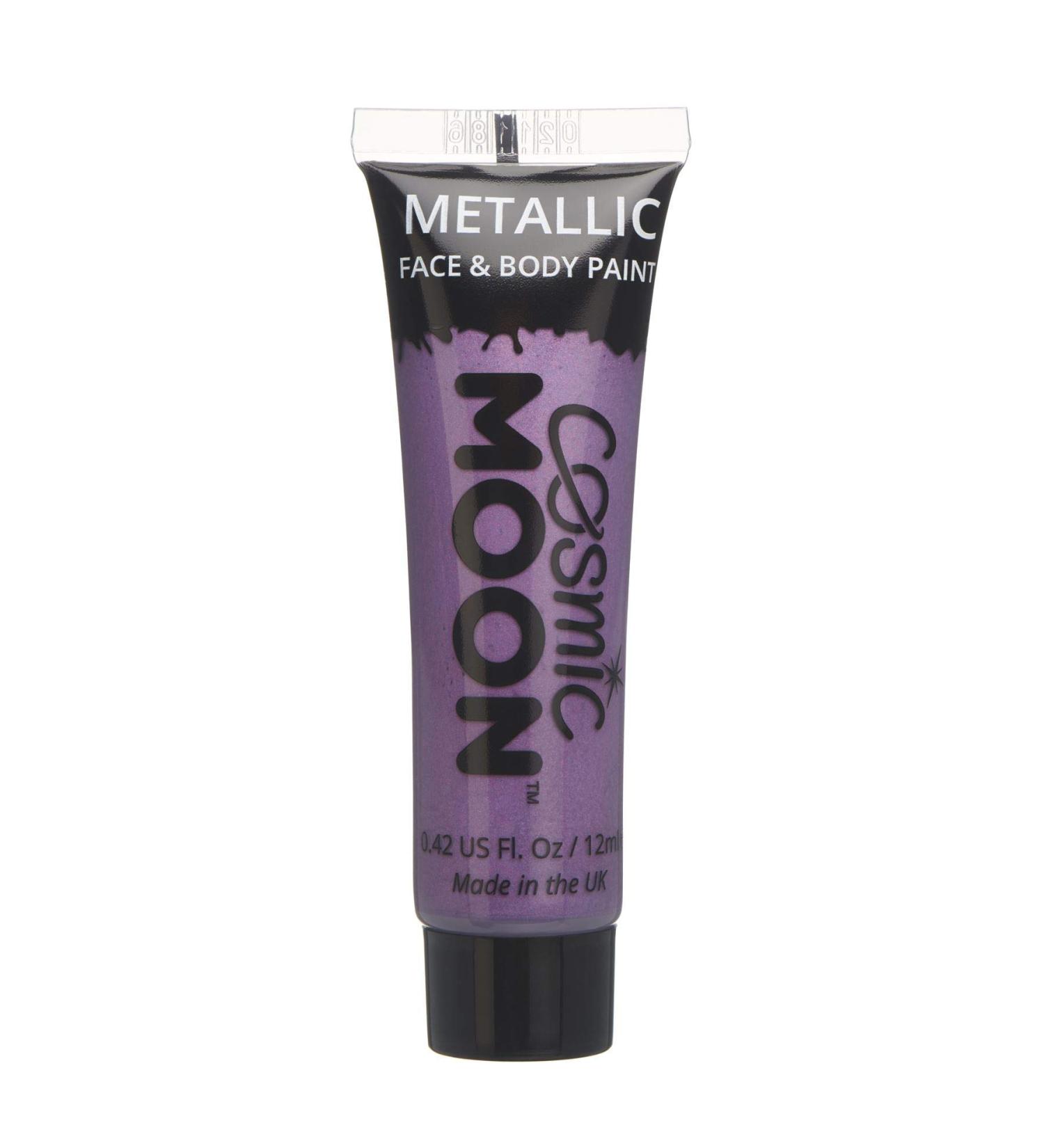Cosmic Moon Purple Metallic Face & Body Paint - 12ml Water Based Makeup for Adults & Kids - Buy Online on SooperMarket.com