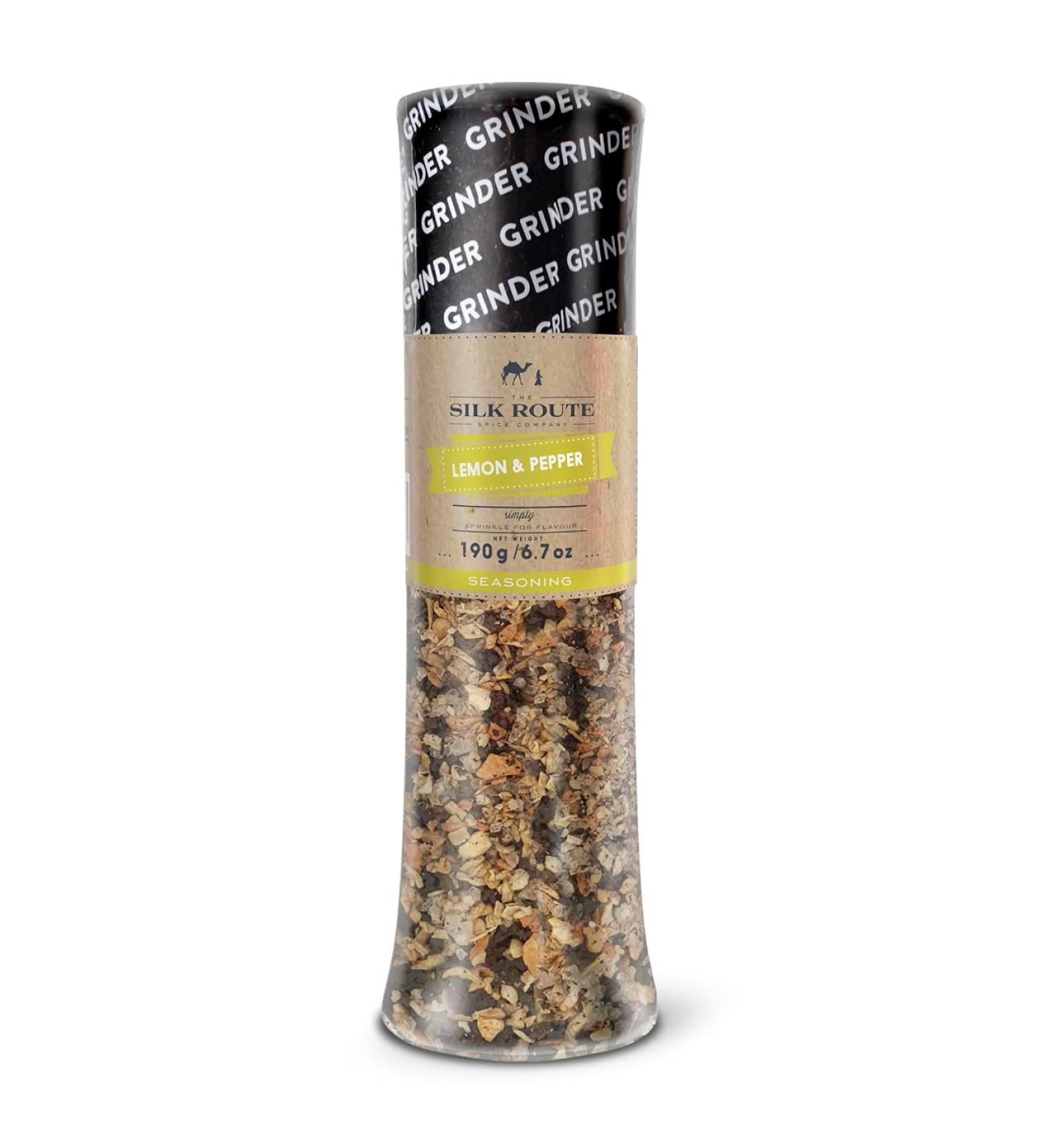 Silk Route Spice Company Lemon Pepper Giant Grinder 190G Lemon Peppercorn