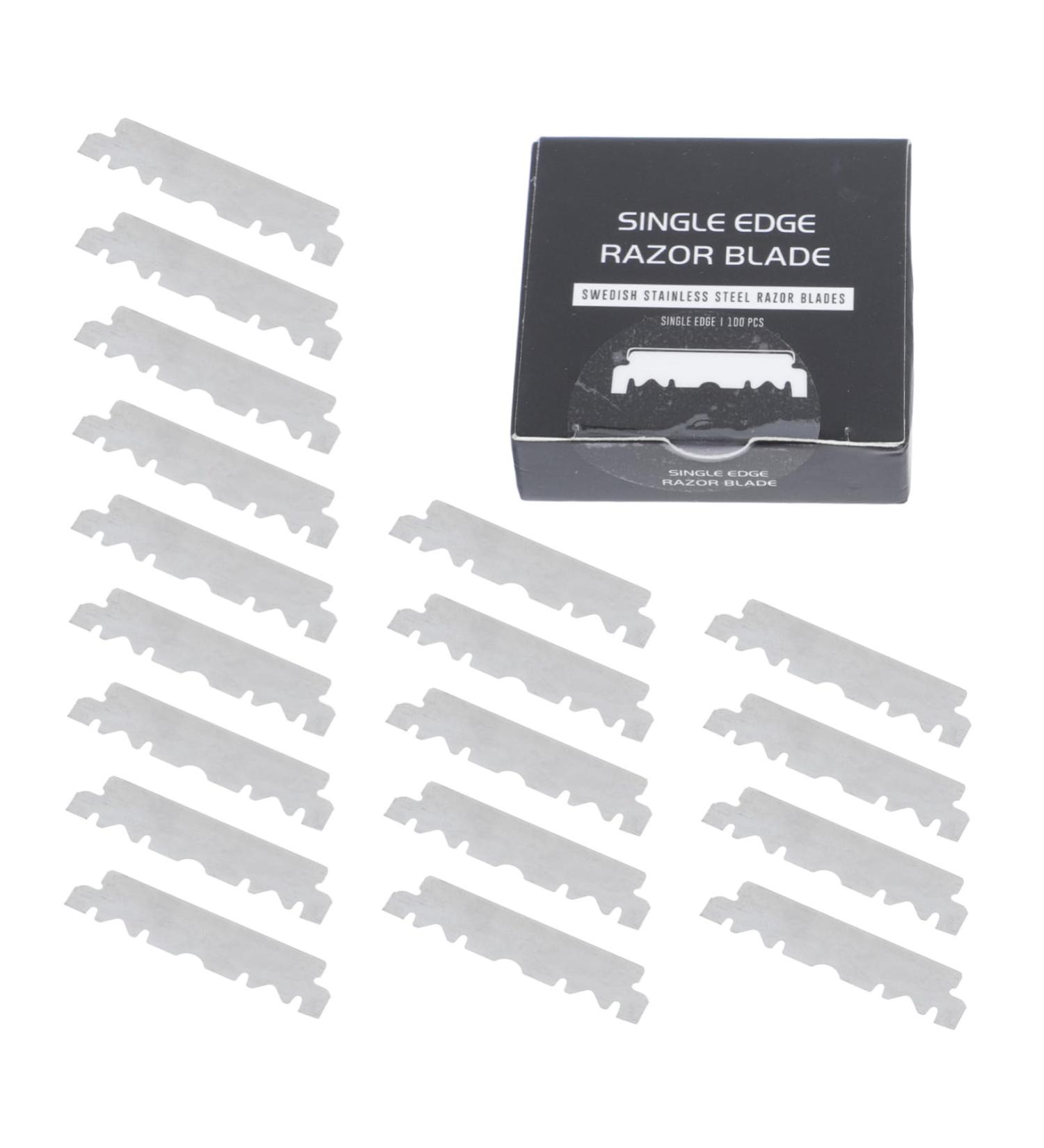 Magiclulu 300 pcs Razor Blade Facial Cutter - Precision Stainless Steel Hairdresser Tool for Smooth Shaves & Noodle Cutting - Buy Online on SooperMarket.com