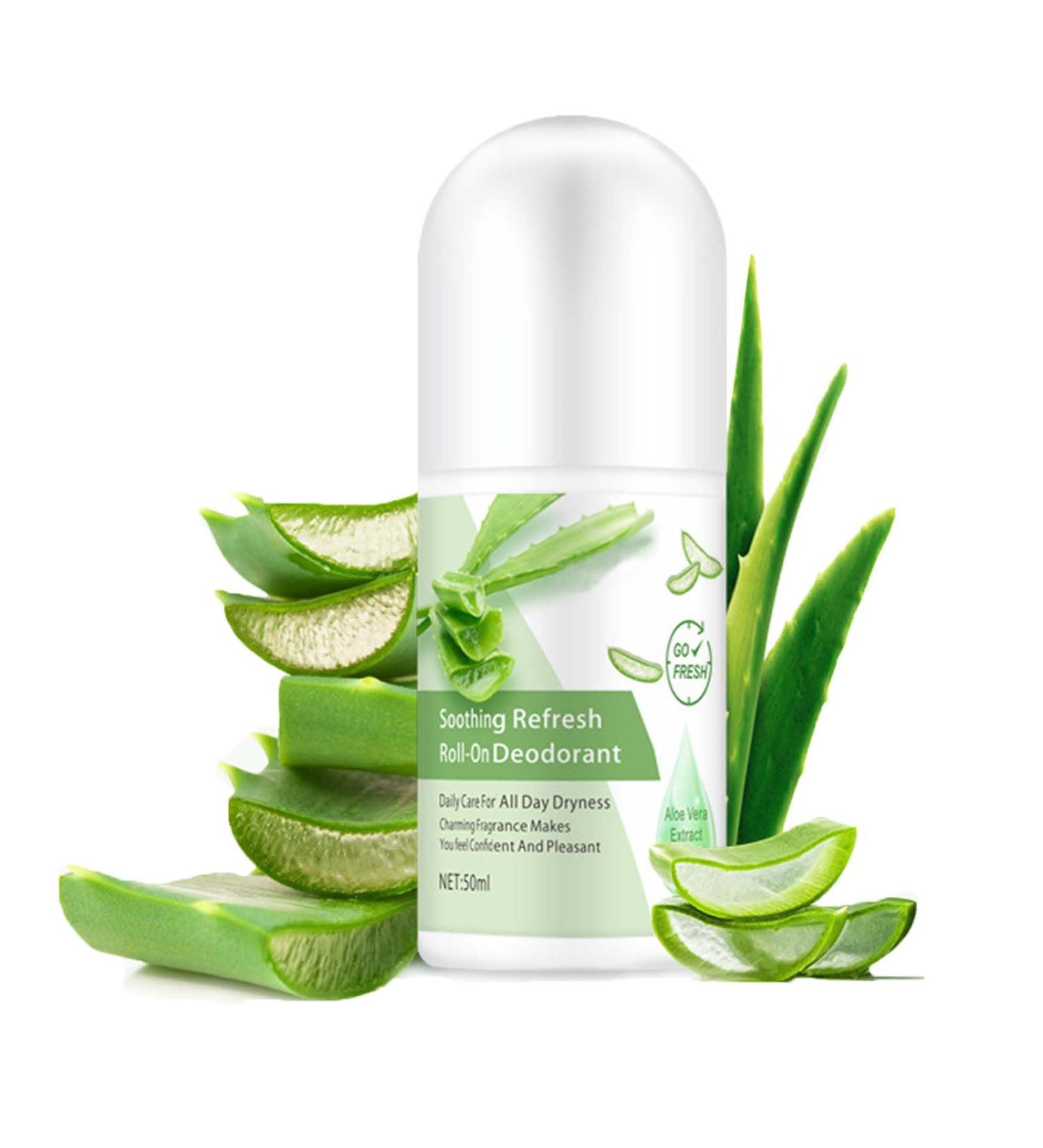 Aloe Vera Deodorant & Vitamin E Deodorant Womens Roll-On Aloe Vera Deodorant Stick Effective Protection Refreshing Antiperspirant Dew Beads-Moving Deodorant Body Lotion Deodorant For Women - Buy Online on SooperMarket.com